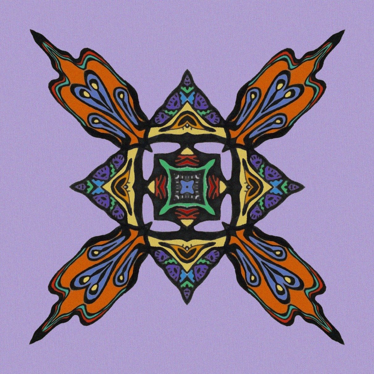 gaudi inspired mandala 3/4, 2019 // pen on paper, colored and reconfigured in photoshop
