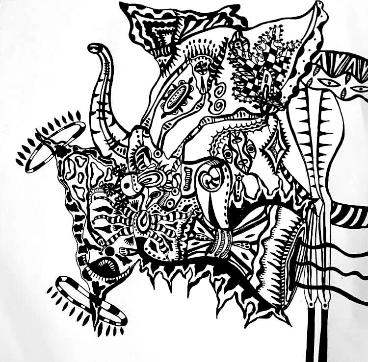 dali inspired doodle 2/2, 2018 // pen on paper