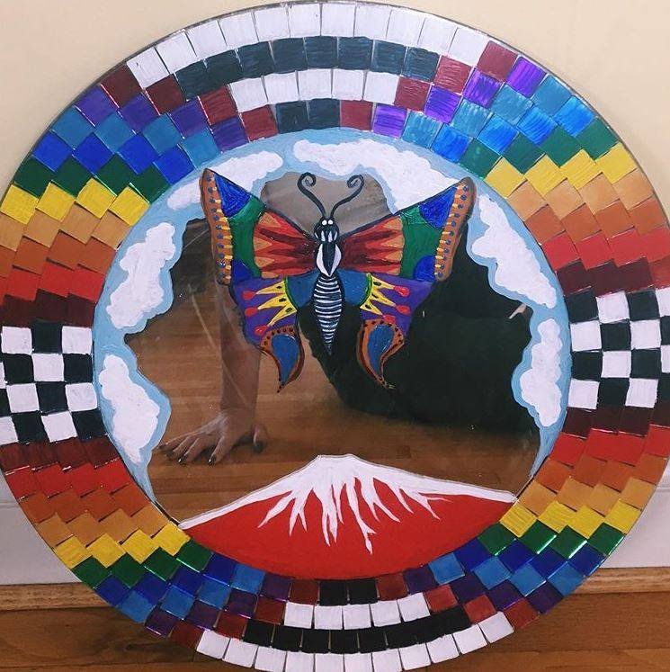 upcycled thrifted mirror, 2019 (commissioned) // acrylic paint on glass