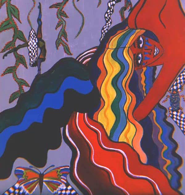 we were acrobats in a past life, 2017 // acrylic on canvas