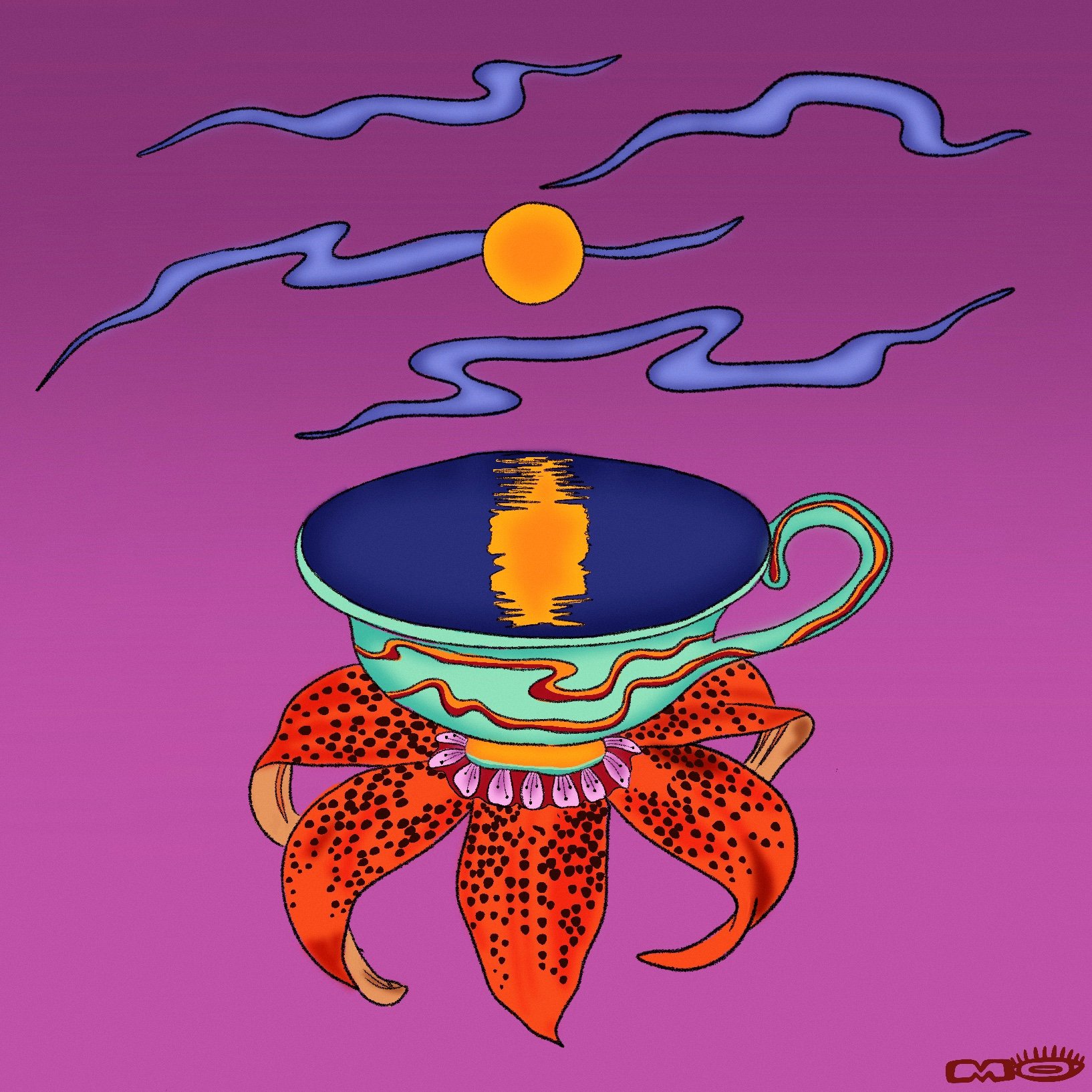 meet me for tea at sunrise, 2024 // procreate