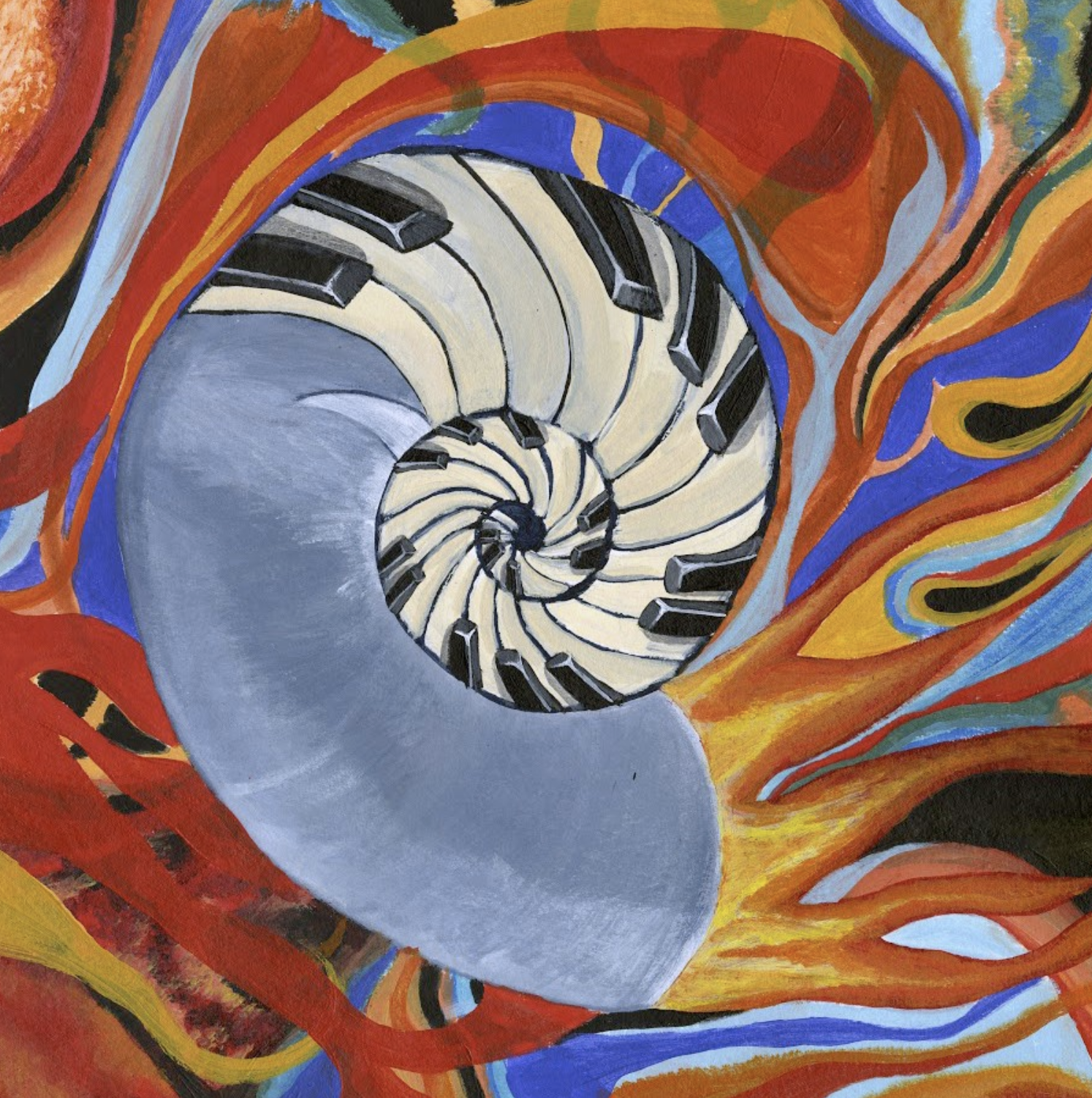 cochlea, 2017 // acrylic on heavy-weight paper