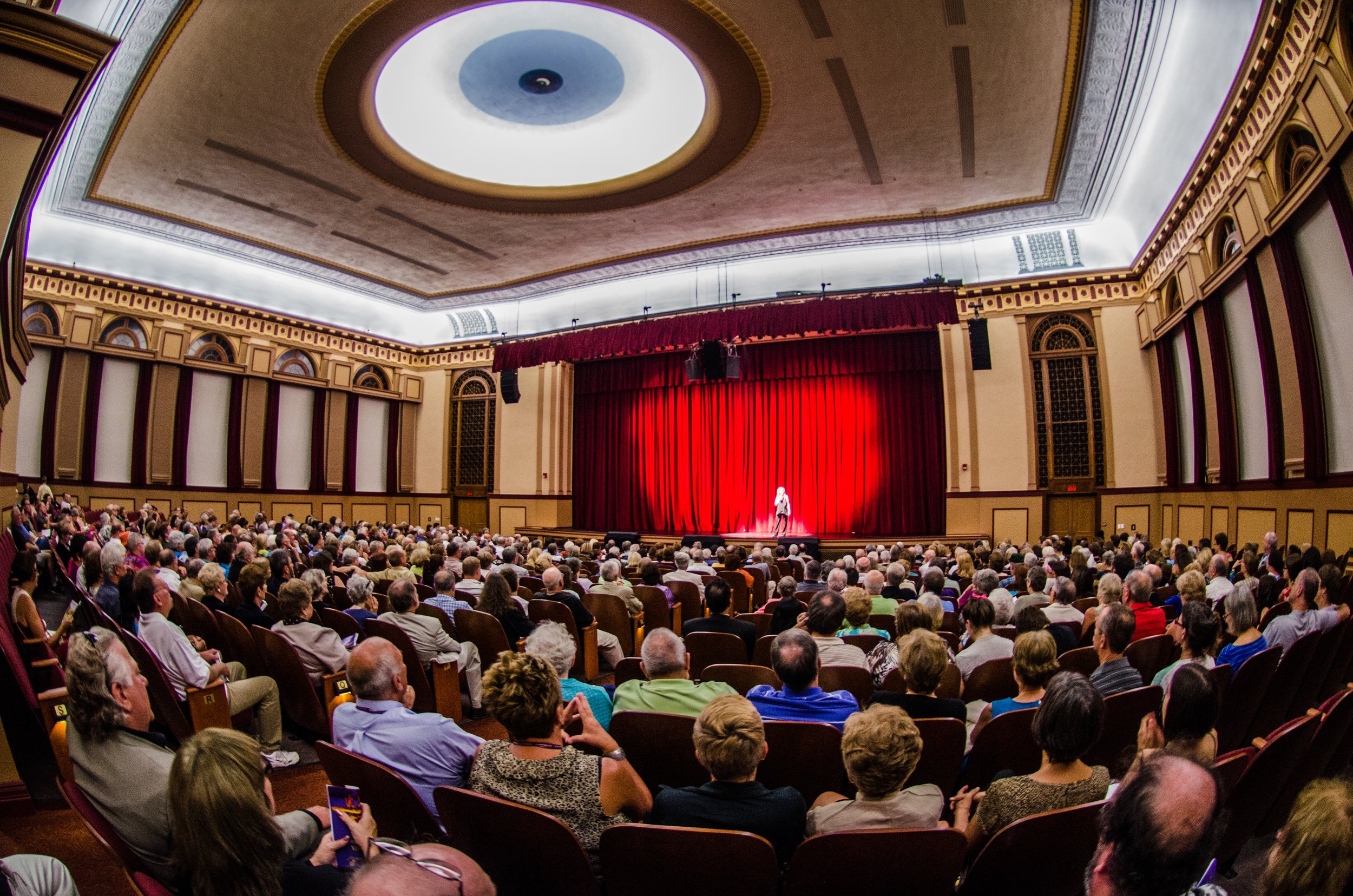 audience seated in Schaeffer auditorium