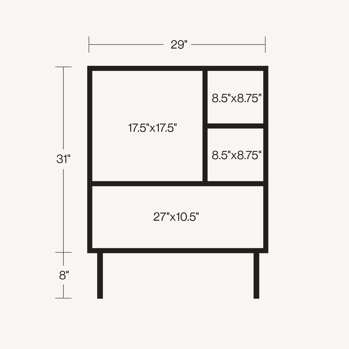 Davis Display Case, dimensions, minimal, modern