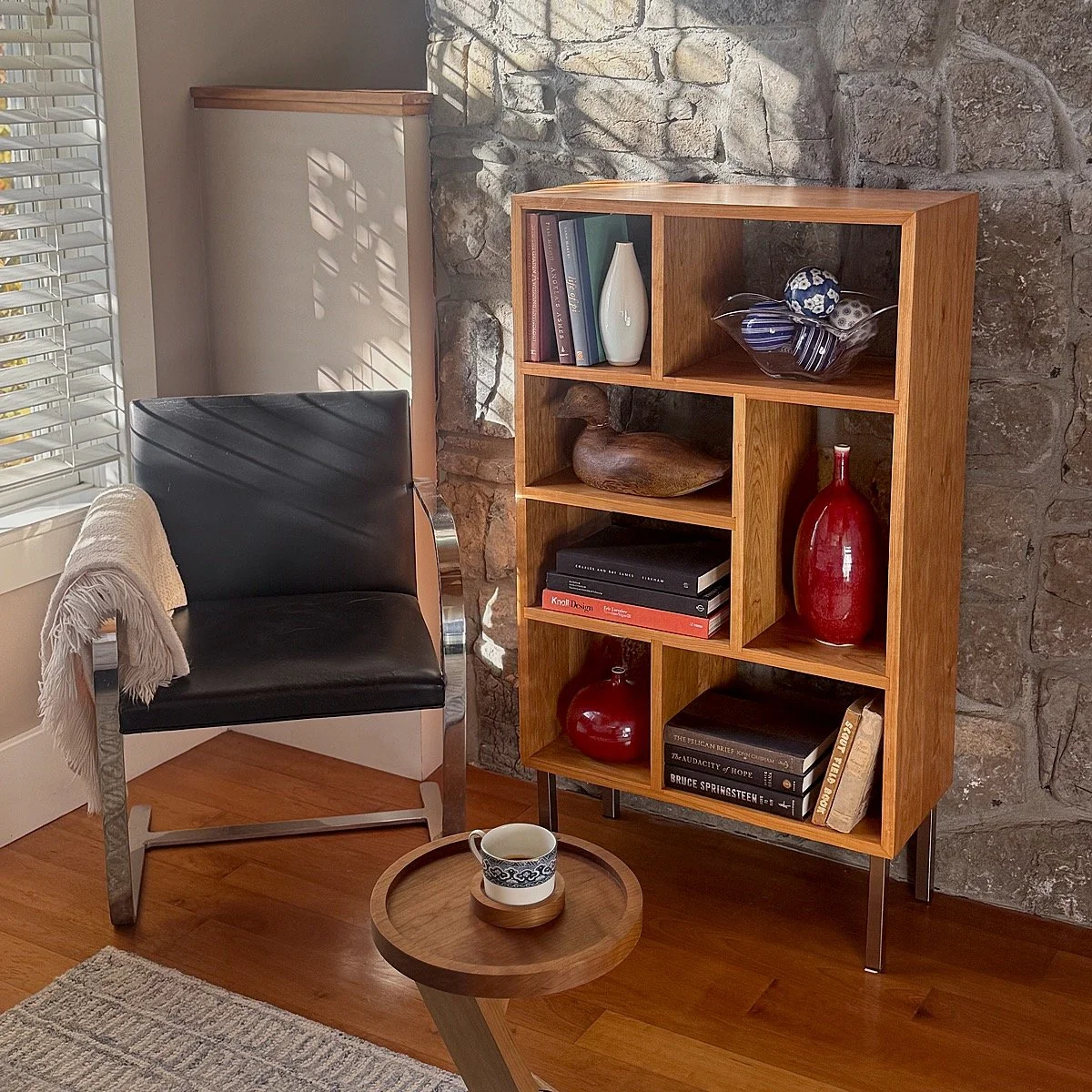 Showcase your favorite collection, books, bowls, or sculptures, without looking cluttered. The Ellington Display Case is made from your choice of solid Cherry, Walnut, or Maple. Learn more and get free shipping at zellahague.com. Link in bio.

#zella