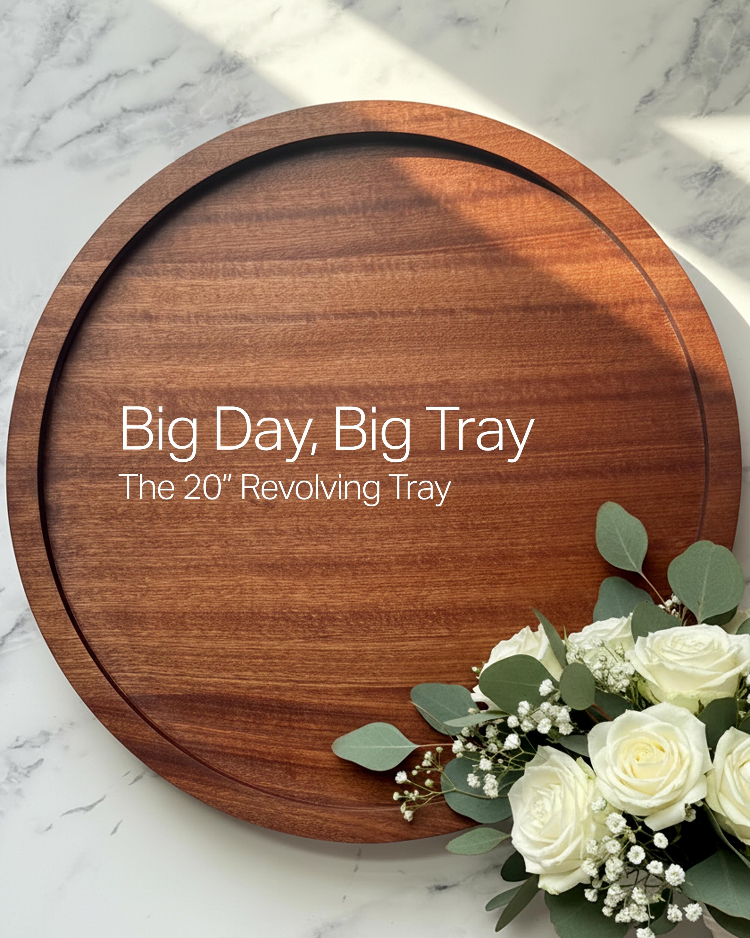 Wedding season is here. A 20&rdquo; Revolving Tray is the perfect gift for their big day, and all their days to come. ❤️

Choose solid Sapele, Cherry, Walnut, or Maple. 10% off any first purchase, plus free shipping and 30-day returns. 

Charcuterie 