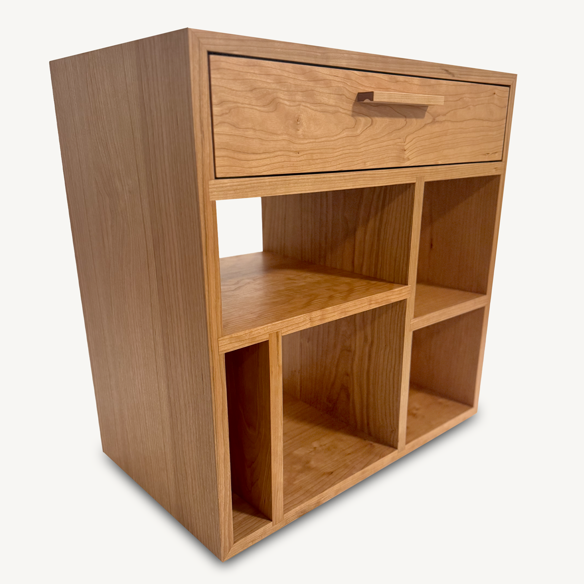 Simone Bedside Table, midcentury, minimal, modern, solid wood