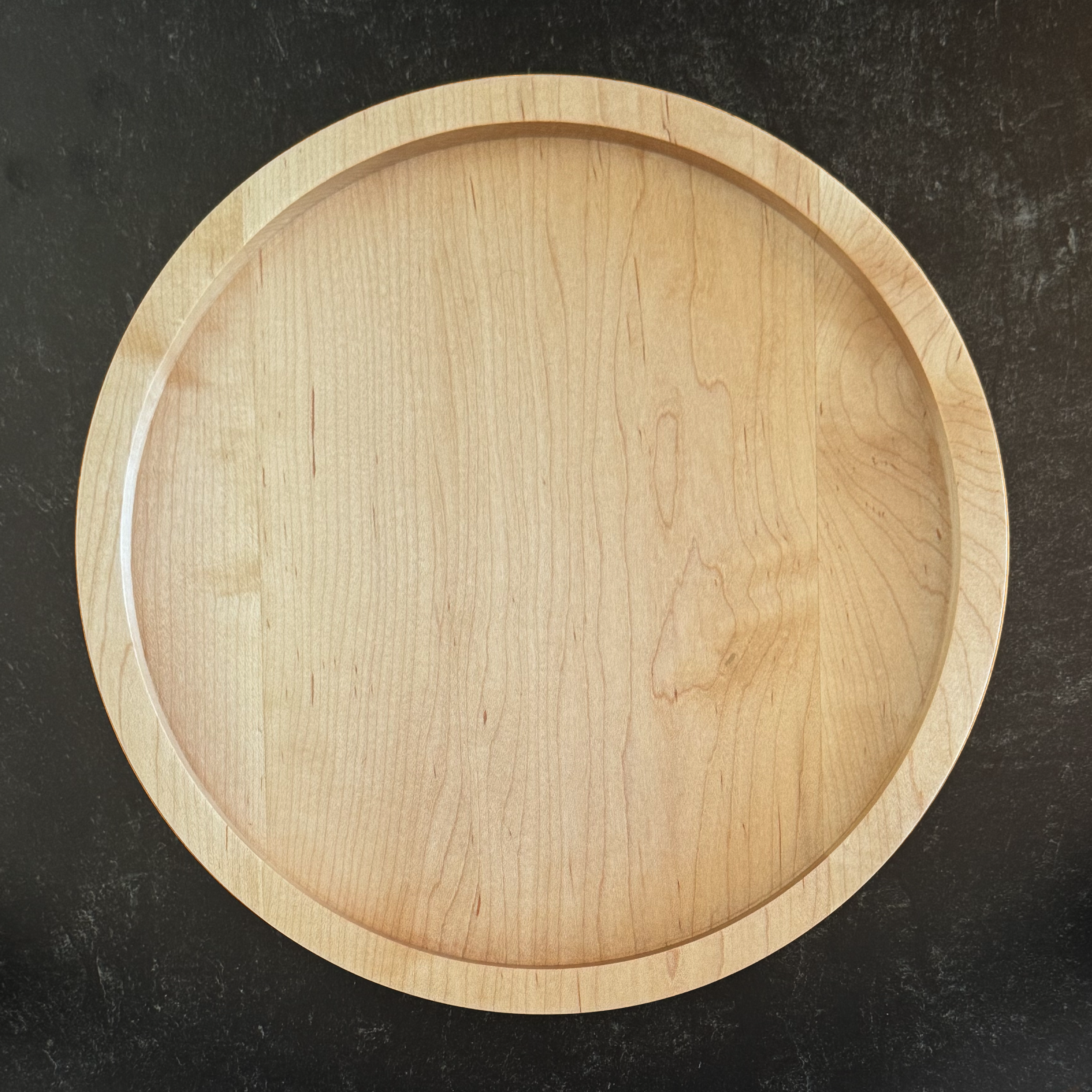 12inch Bar Tray, top, minimal, modern, solid Maple Wood