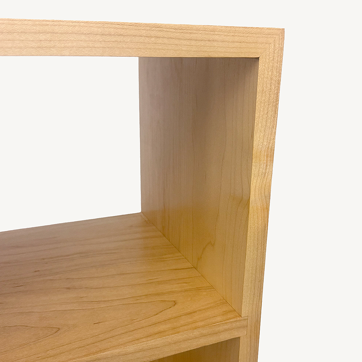 Davis Display Case detail, minimal, modern, solid wood