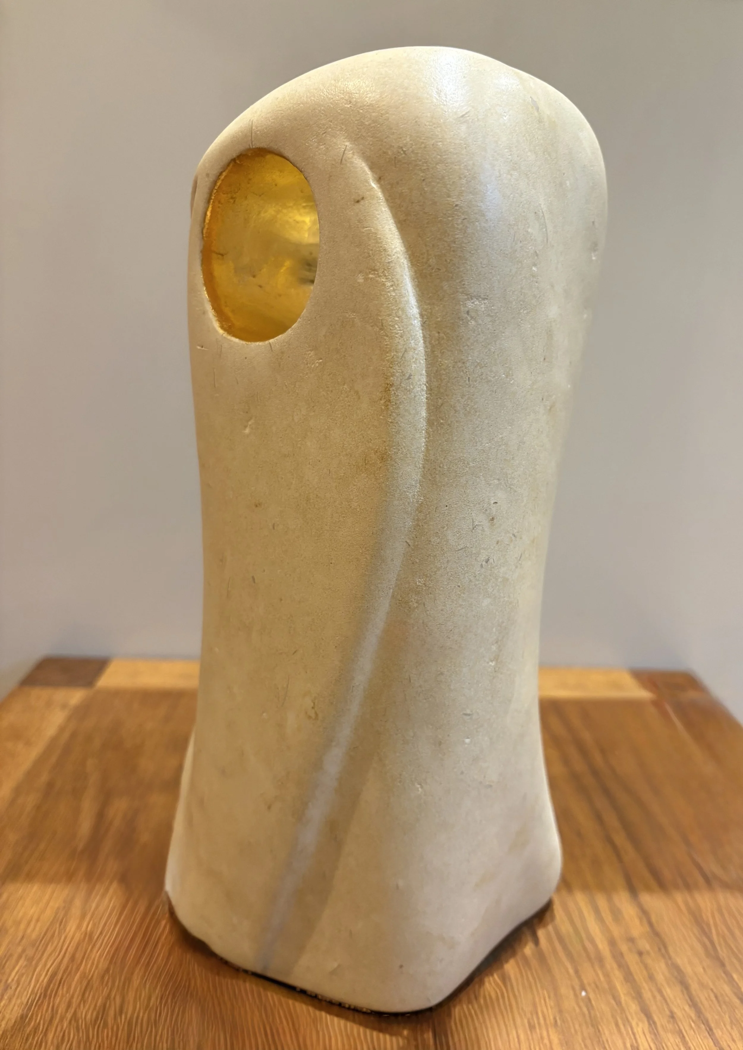 Series Gold 7, Goldeneye, 2026 (2). Maltese Limestone/24ct Gold Leaf 28x13x11cm Sold