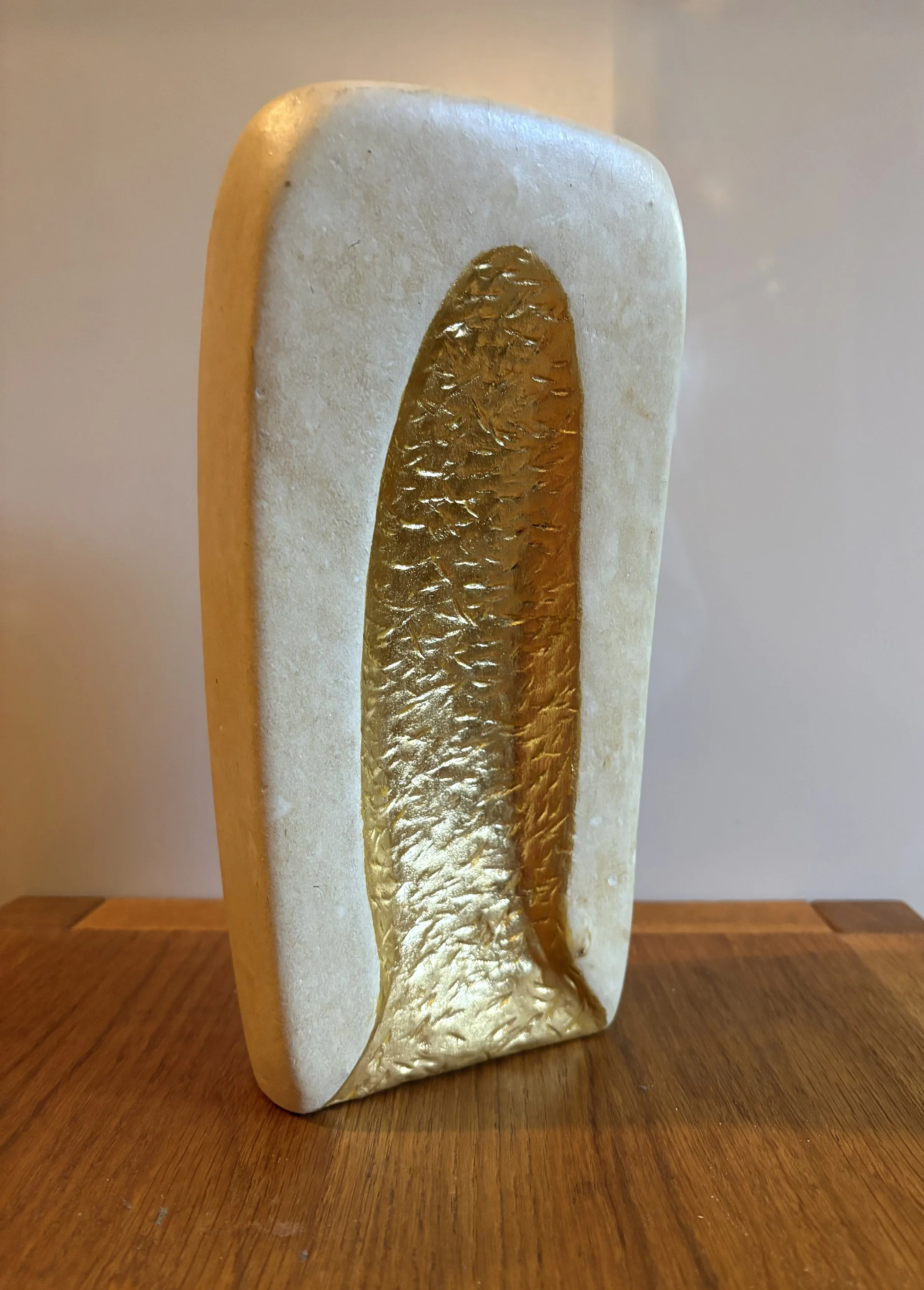 Series Gold 6 Streamline 2026.  Maltese Limestone/24ct Gold Leaf 27x13x10