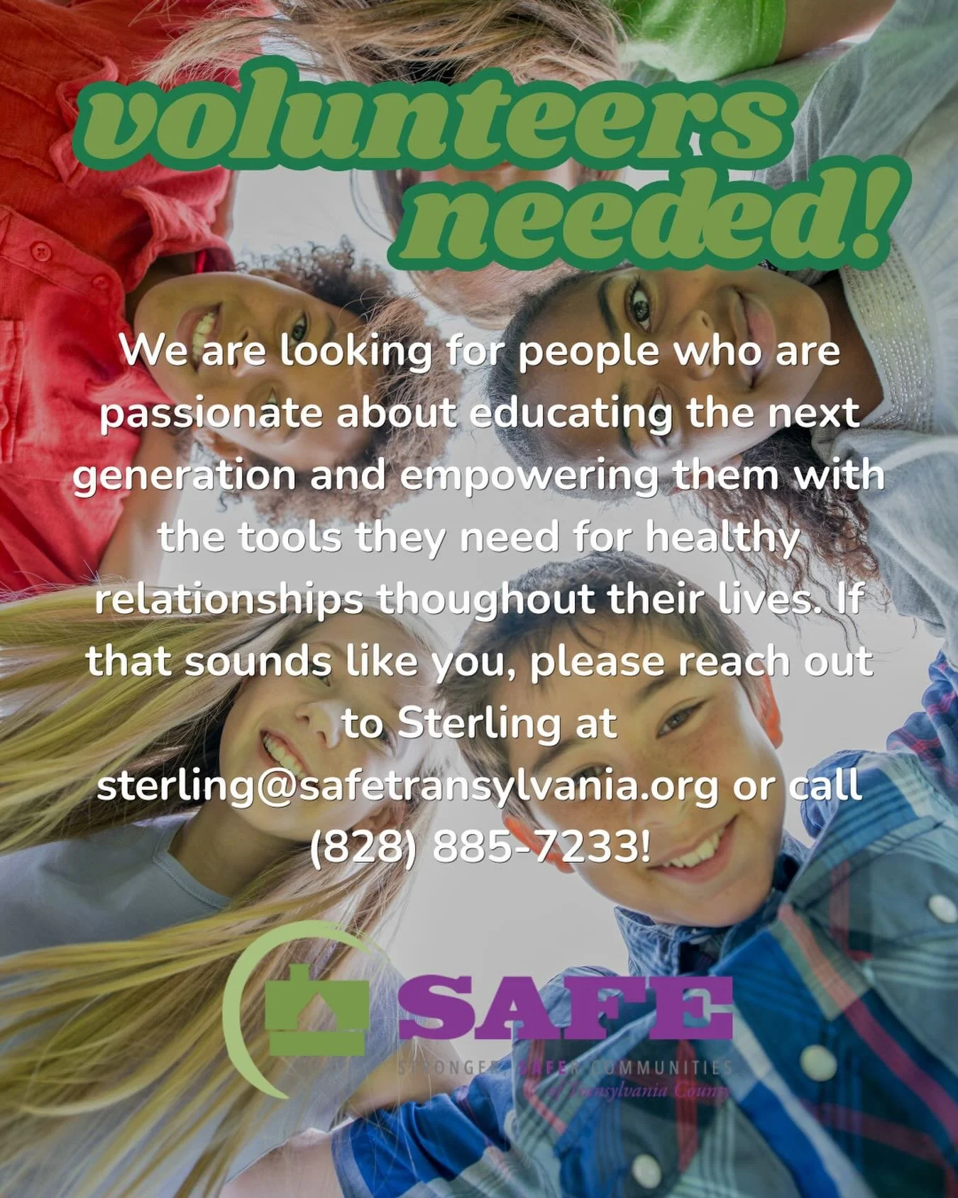 Help us empower the next generation 💚
We&rsquo;re looking for passionate volunteers to assist with educating and supporting youth in building healthy, respectful relationships.

You would work closely with our Prevention &amp; Outreach Educator to e