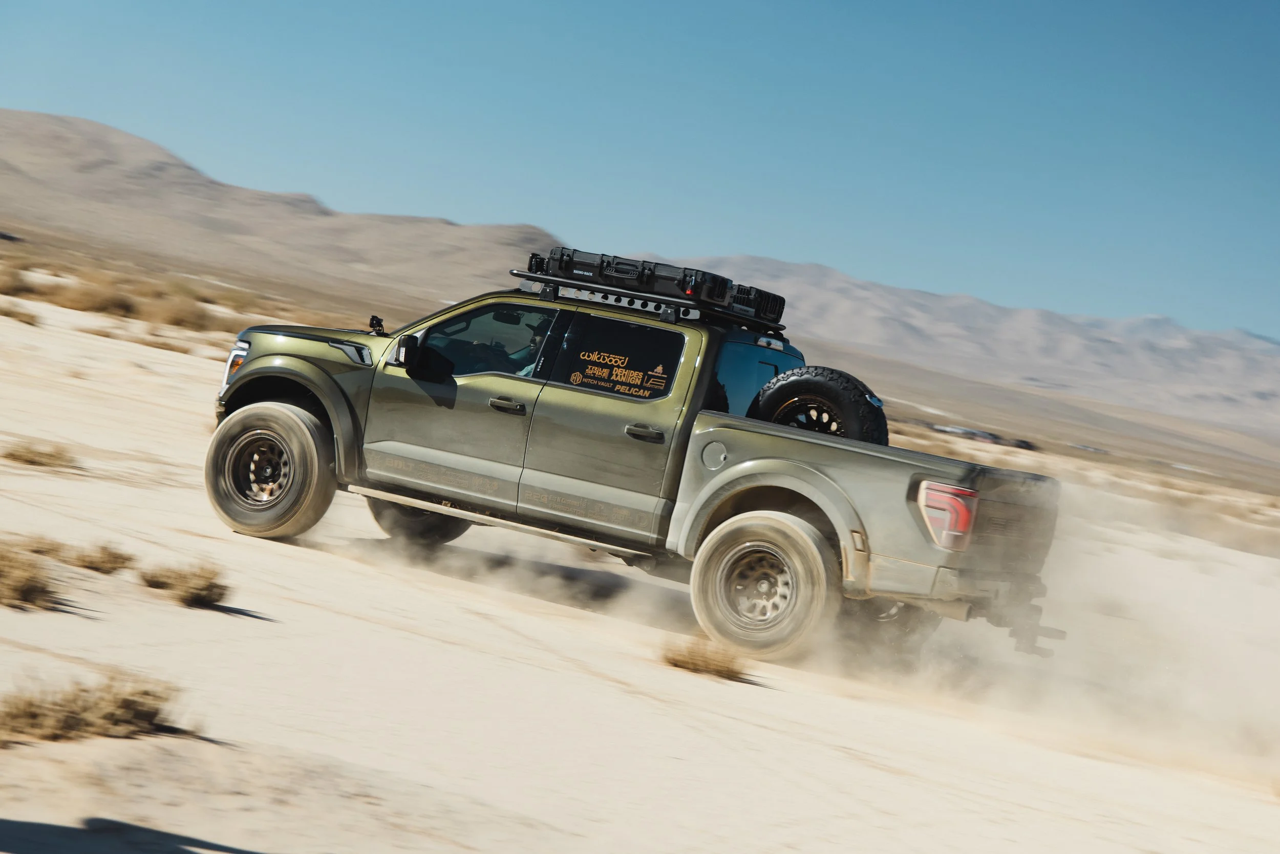 Our Ford Raptor build having some offroad fun in the Las Vegas Desert.