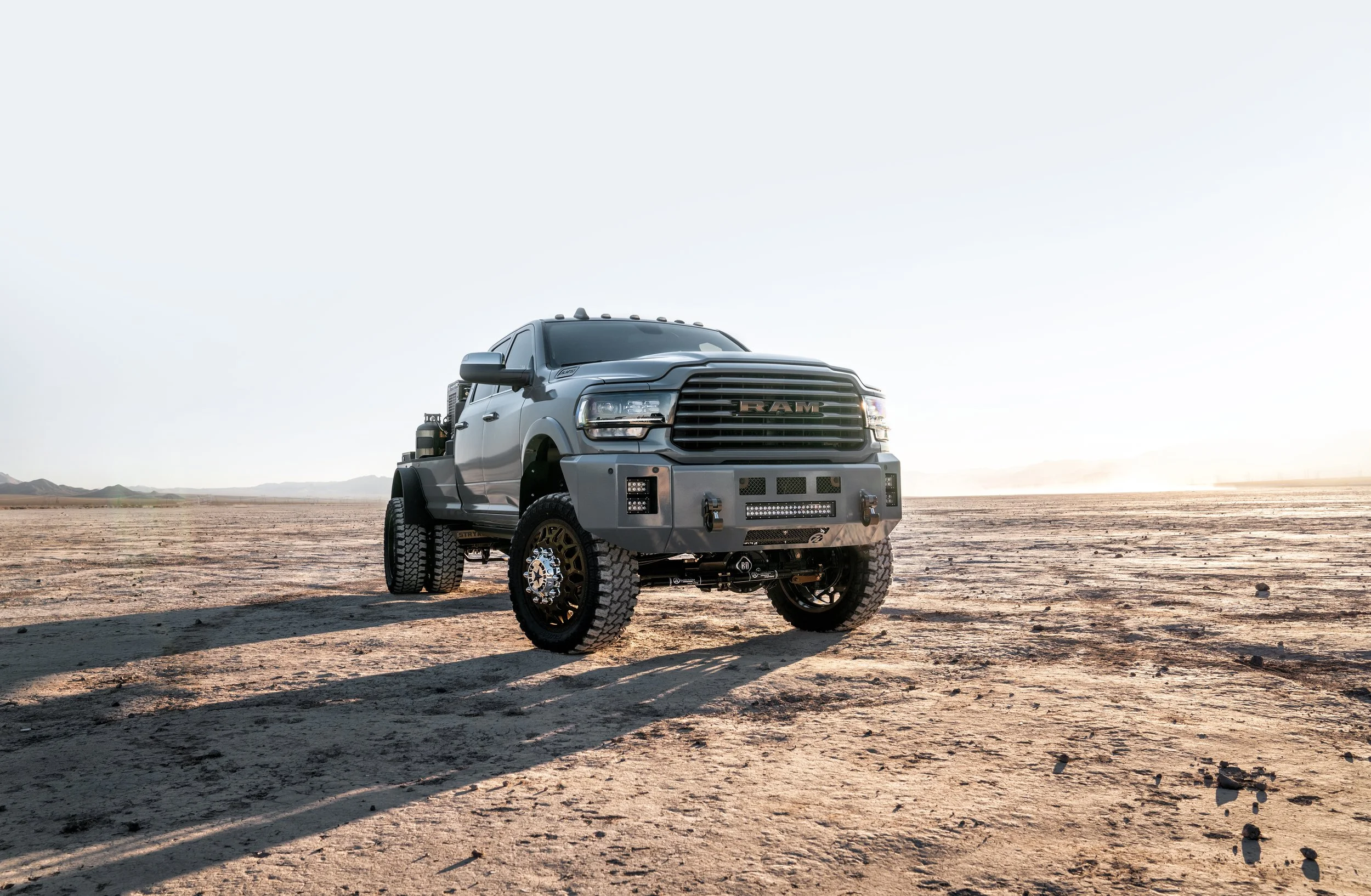 The Ram 3500 Welding truck in the Las Vegas Desert.