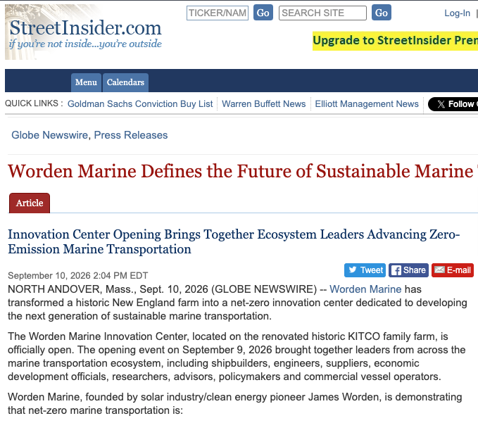 Worden Marine Defines the Future of Sustainable Marine Transportation