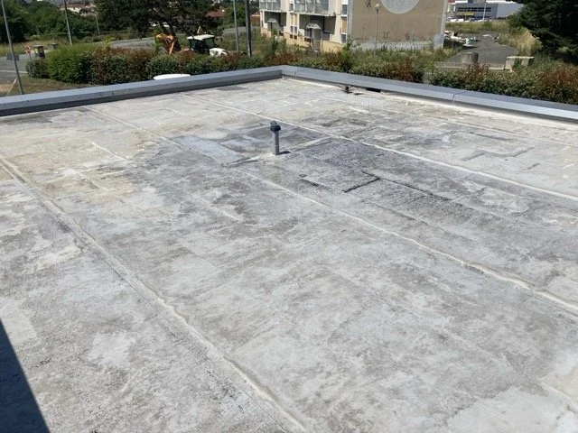 Inspection visuelle globale d'une membrane d'étanchéité PVC sur bâtiment à Soyaux