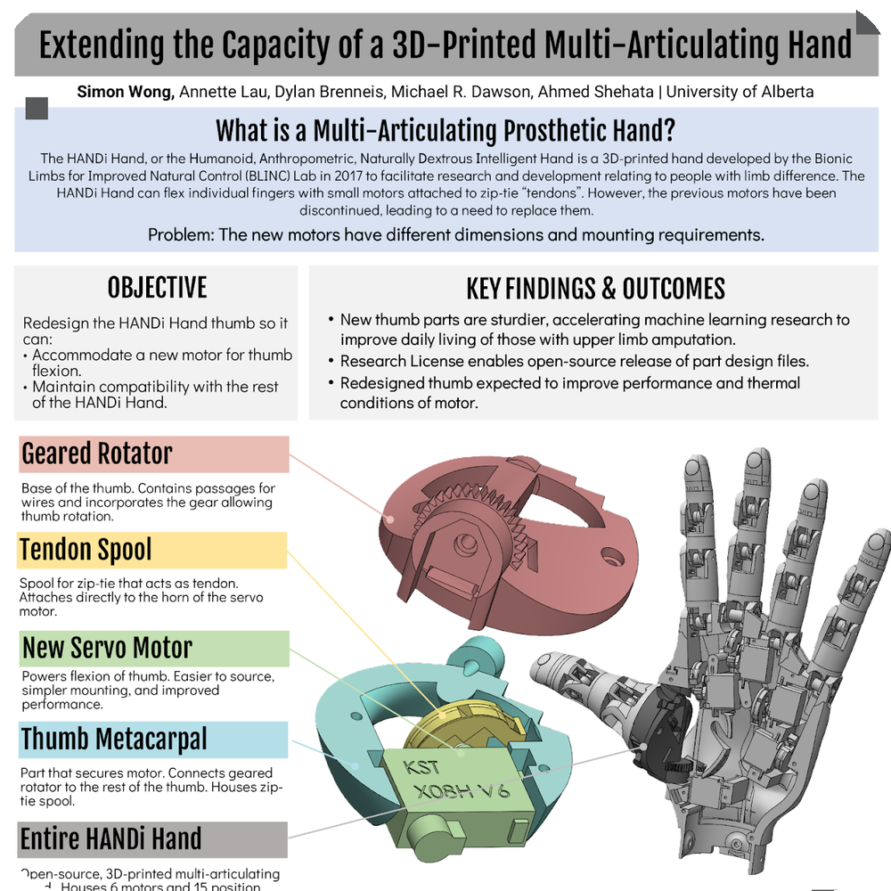 Academic Project – Thumb Redesign of a Robotic Hand