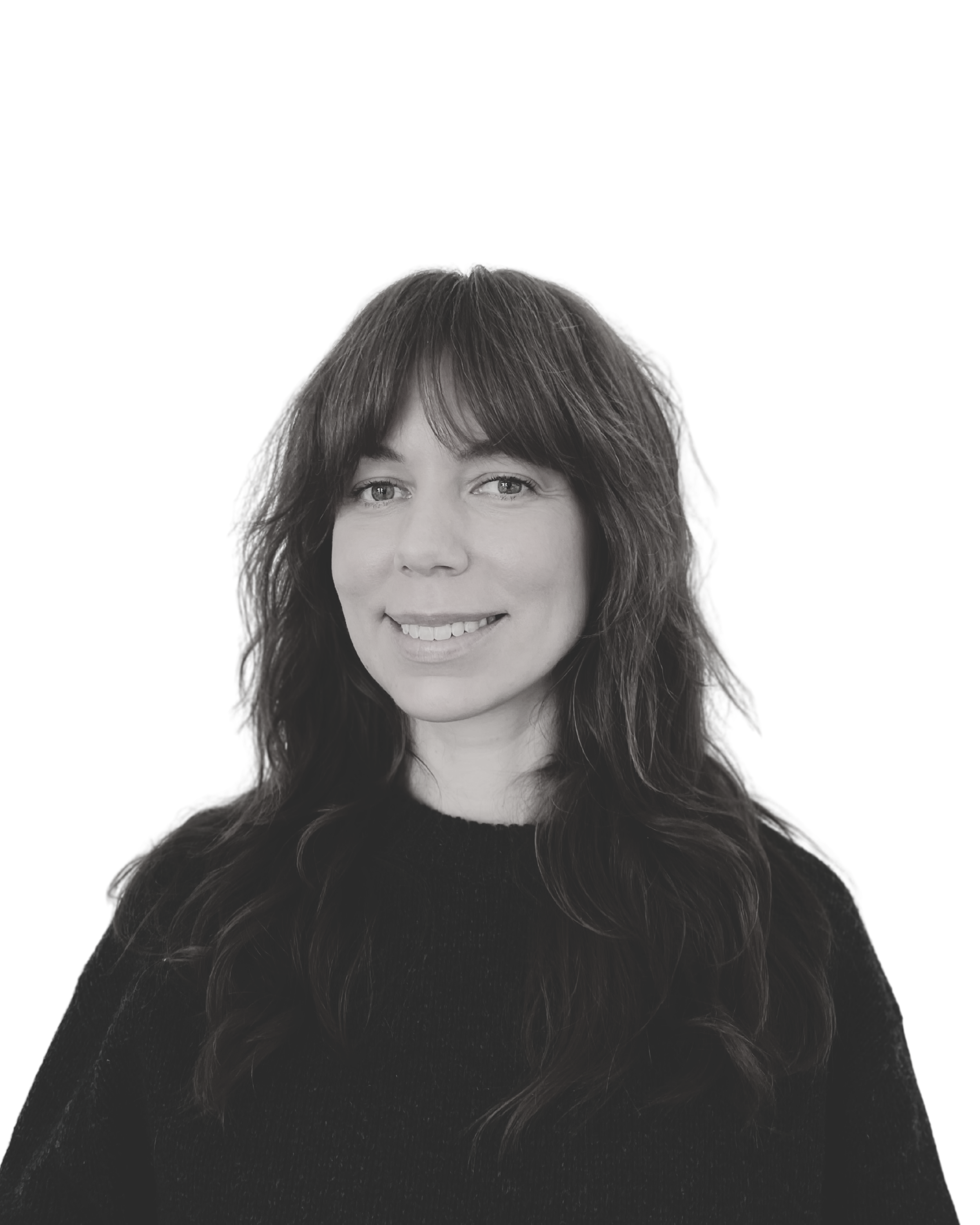 Black and white portrait of Lisa Persson, founder of BARK MEDIA.