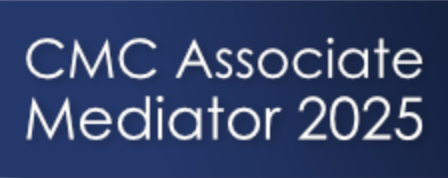 Text reading 'CMC Associate Mediator 2025'