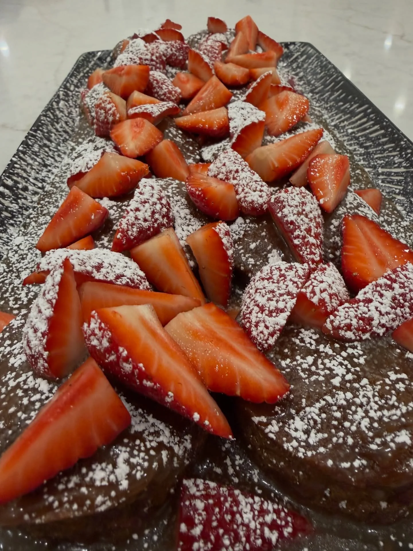 Sticky Toffee Pudding with Fresh Strawberries