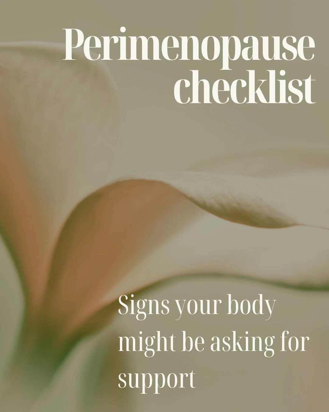 If you have been feeling off and cannot quite explain why, you are not alone.

Perimenopause can begin years before menopause, and many women are told everything is &ldquo;normal&rdquo; while their symptoms are very real.

Your body is not working ag
