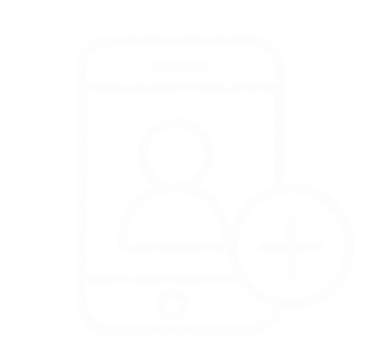 White line icon of a phone handset inside a speech bubble, symbolizing a discovery call, on a transparent background.
