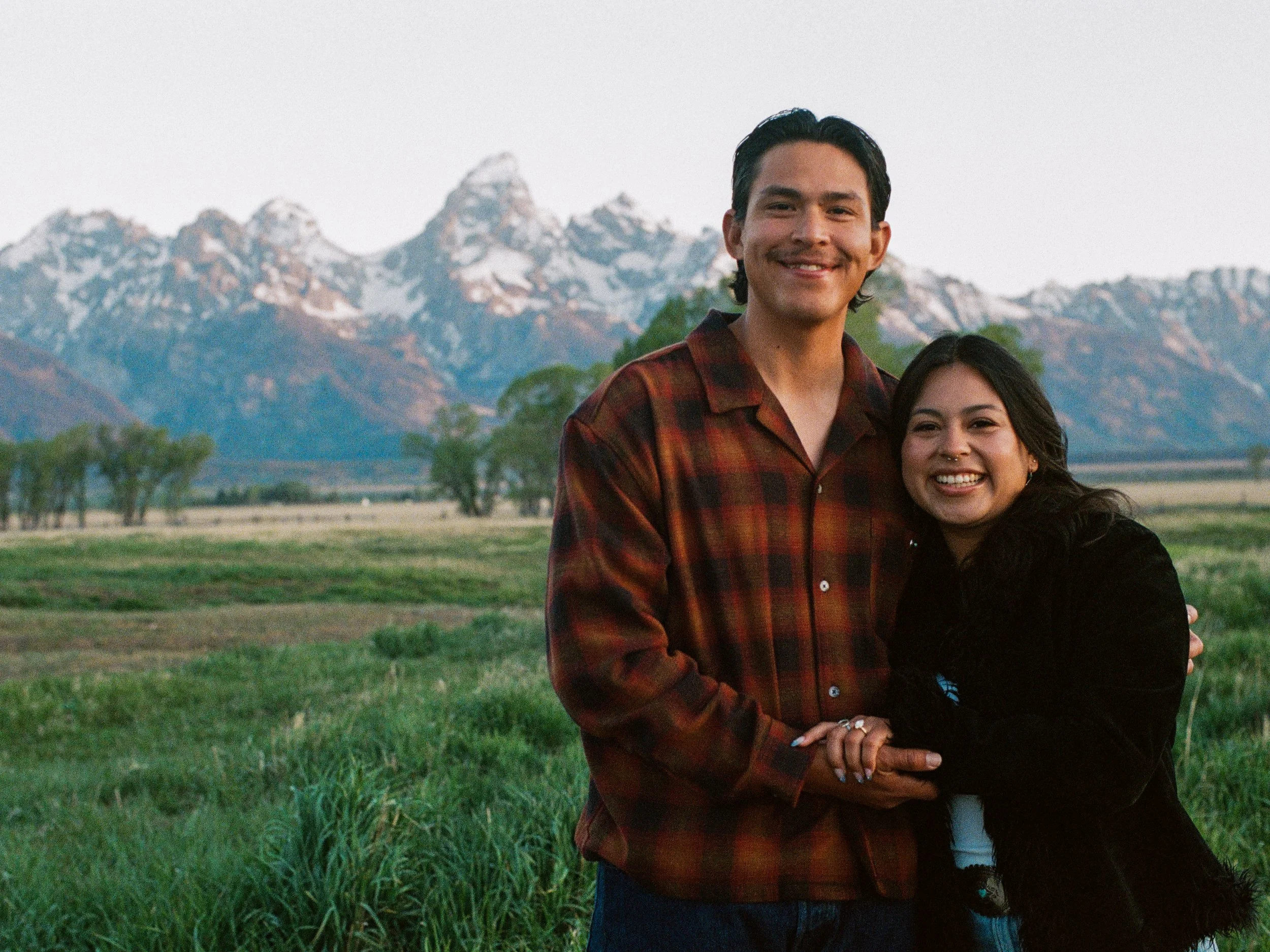 Grand teton Engagement photos on film.