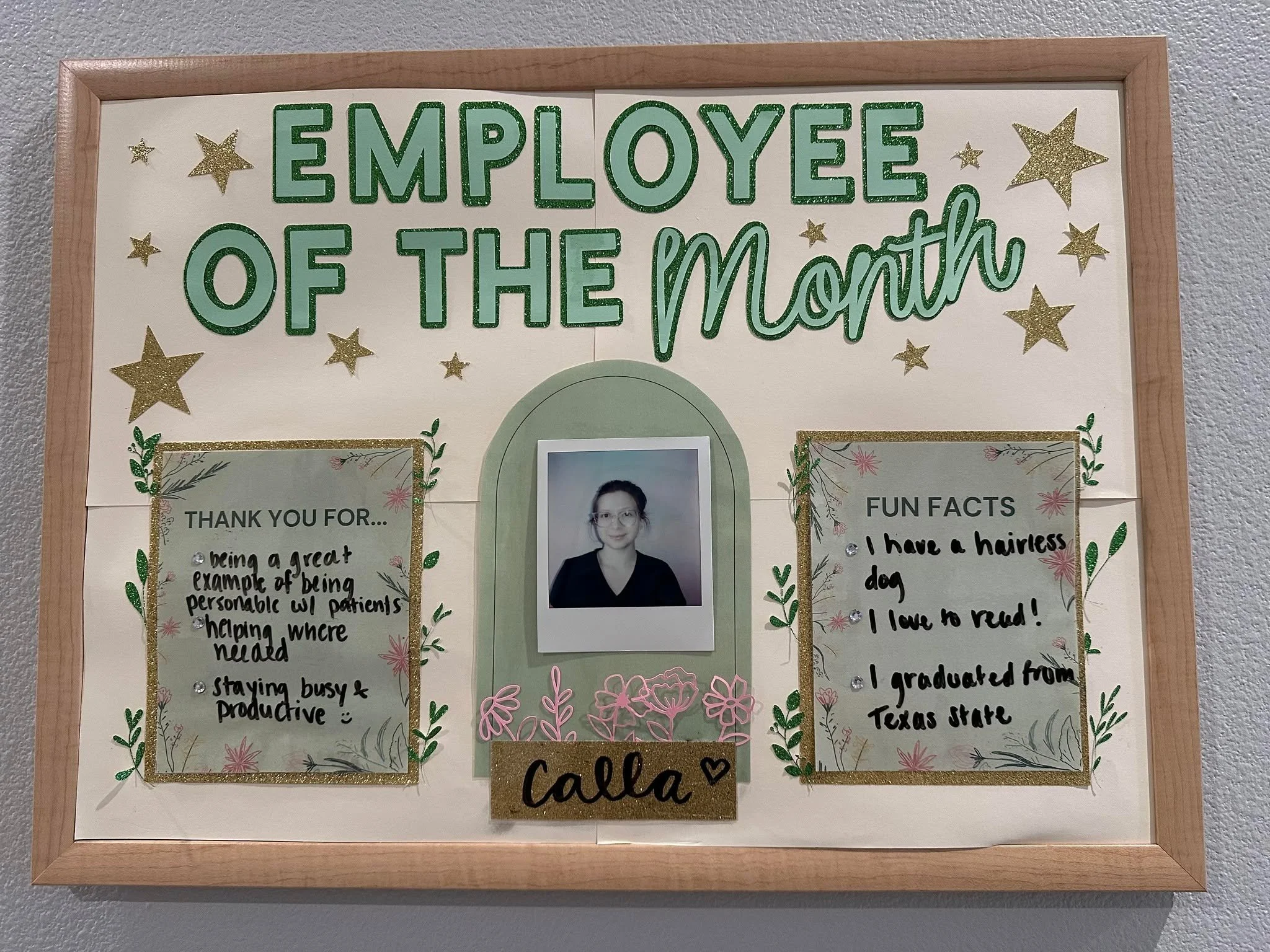 Our Employee of the Month for October is.... Calla!
This is perfect for Calla as spooky season is her favorite time of year 👻🎃
We are grateful for her - as she is always working hard, connecting with her patients, and working with the whole team to