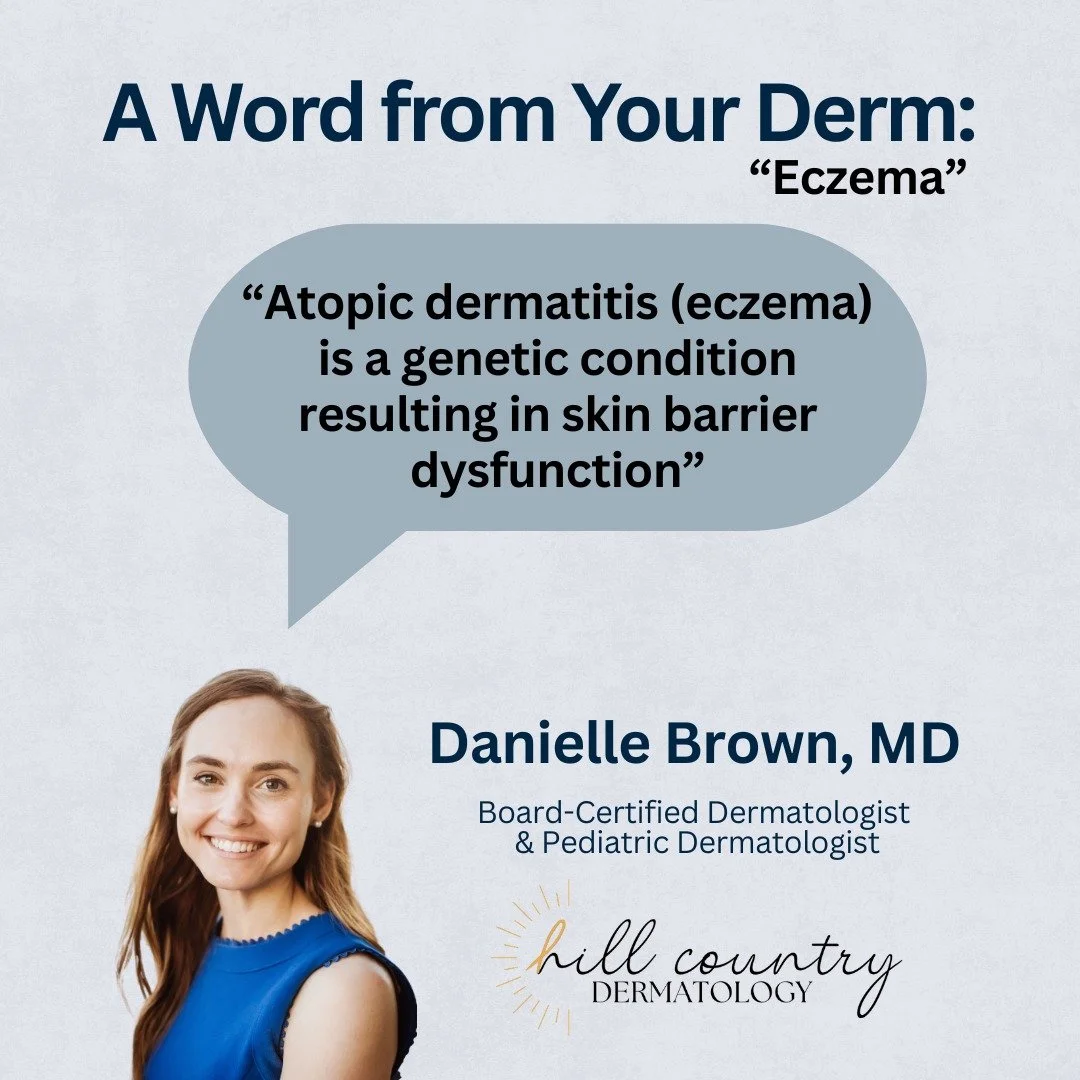 It’s time for another “A Word from Your Derm”!
In honor of Eczema Awareness Month, our Pediatric Dermatologist is sharing some insight on this common skin condition. 💜🧡
“Atopic dermatitis (eczema) is a genetic condition tha
