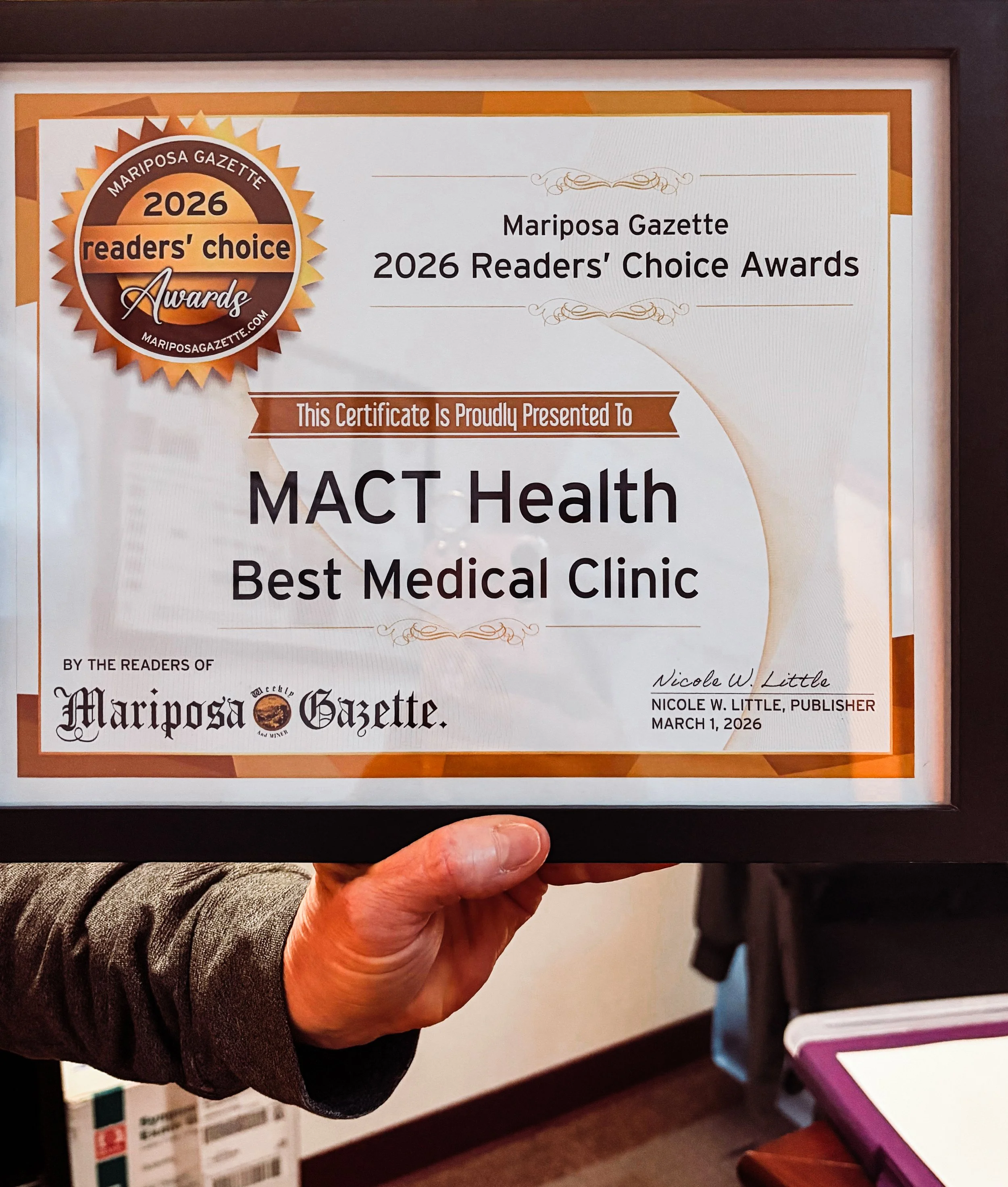 MACT Health Wins Top Honors in Mariposa and Amador Counties