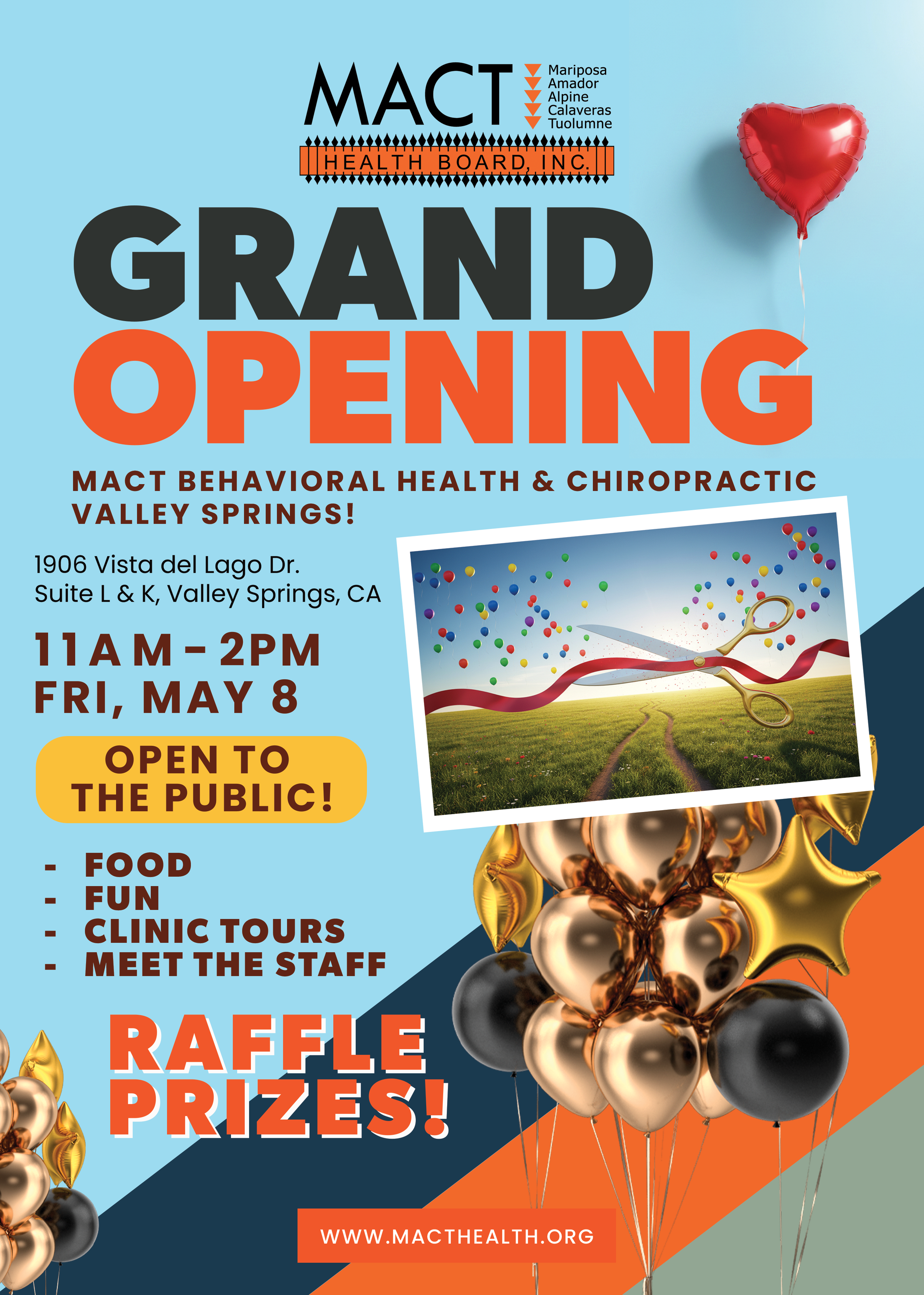 Celebrate with Us: Grand Opening of MACT Behavioral Health and Chiropractic in Valley Springs