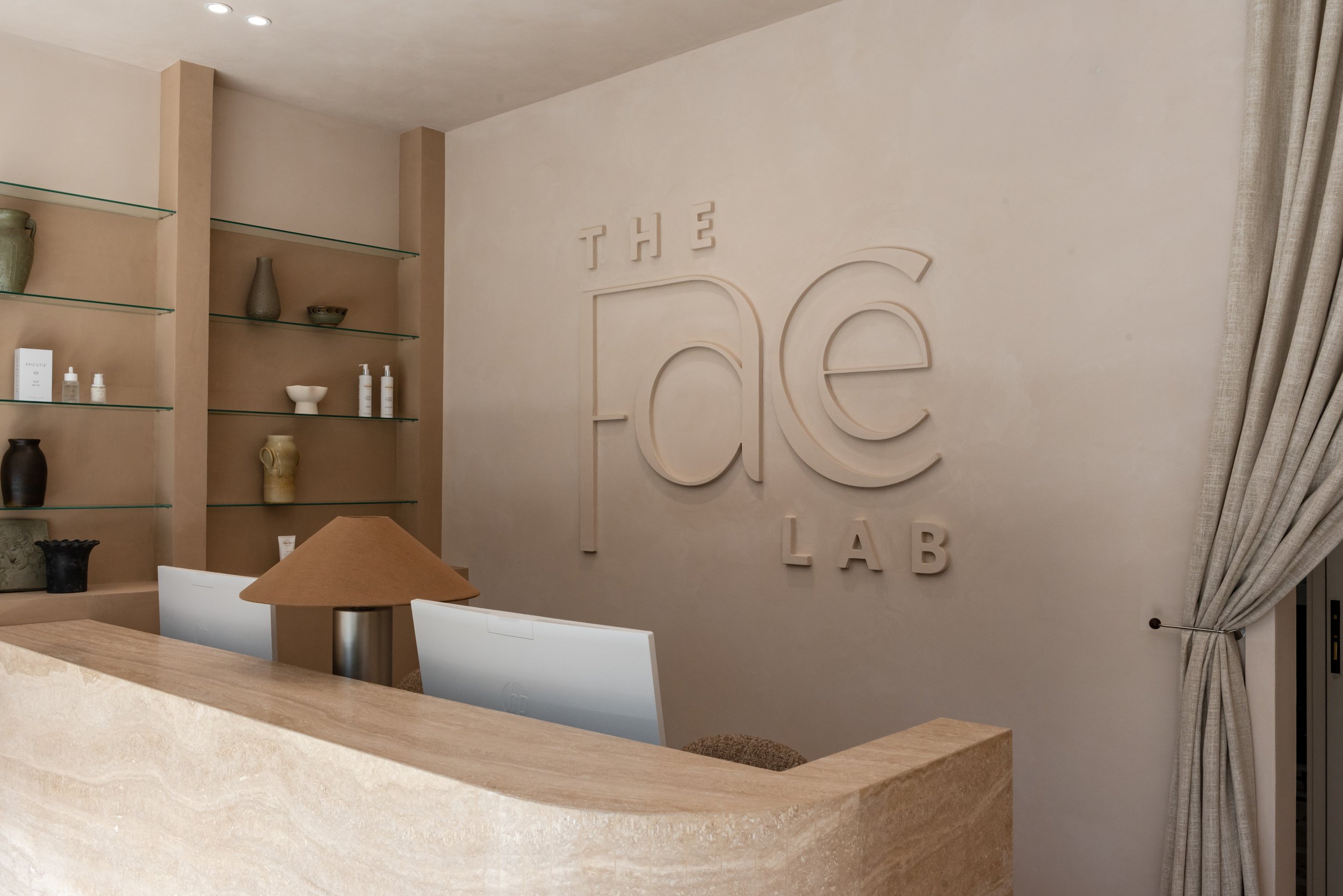 Interior view of The Face Lab reception area in Toronto