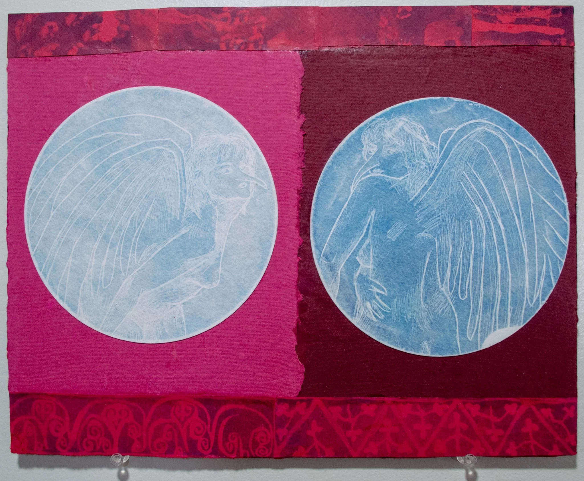 The Swallow and the Nightingale, 2024
16”X20”
Cyanotype collage on panel