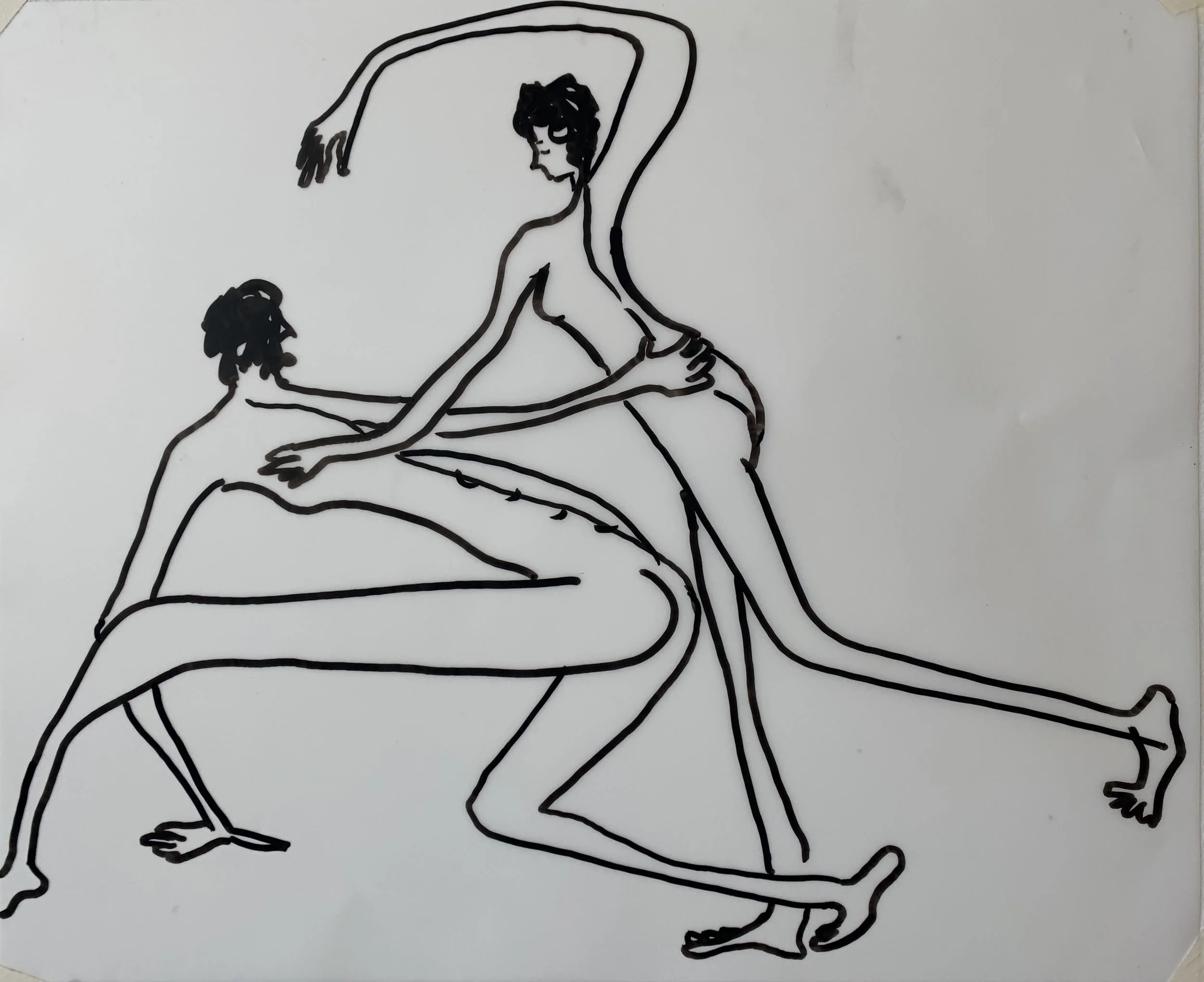 India ink on frosted mylar