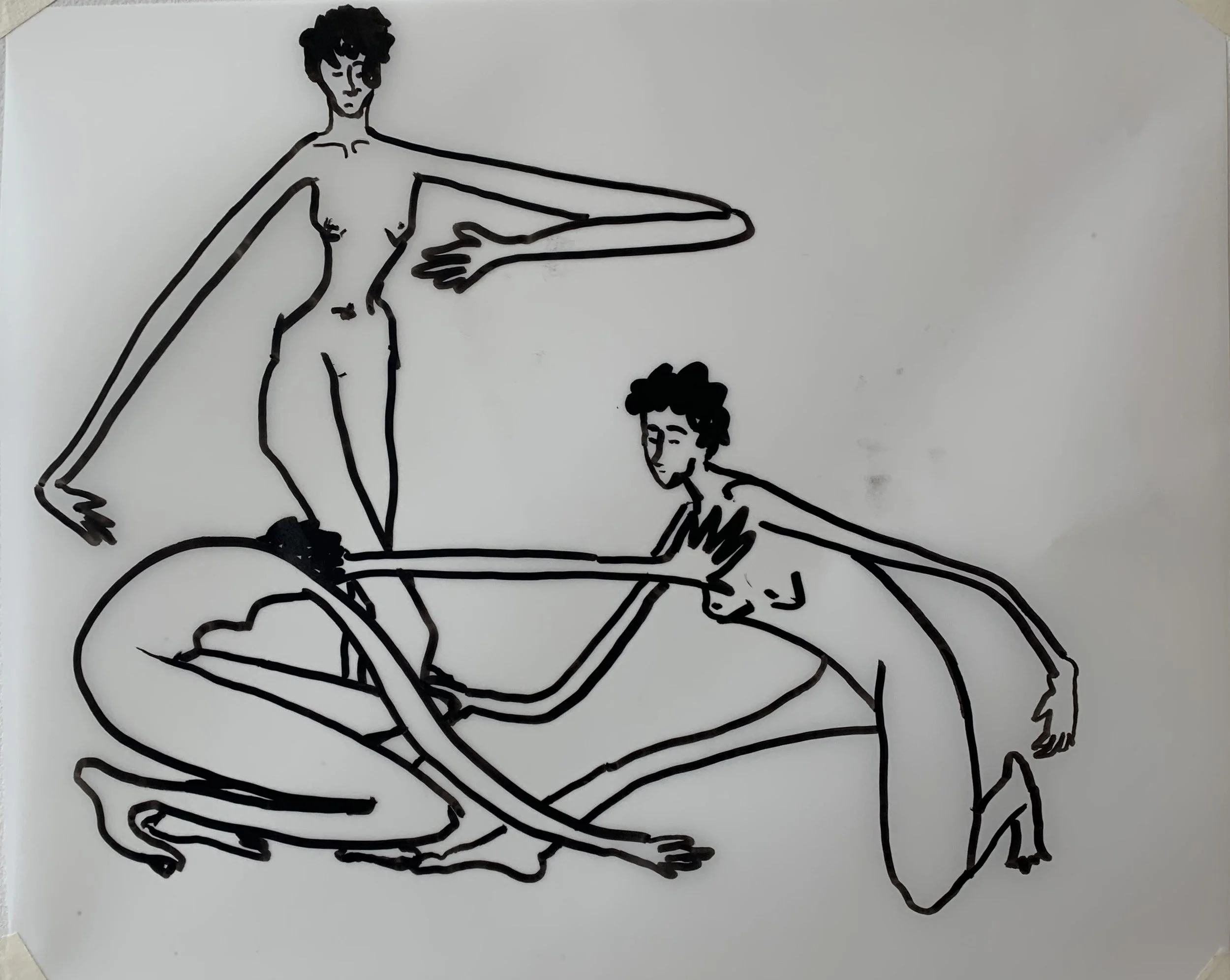 India ink on frosted mylar