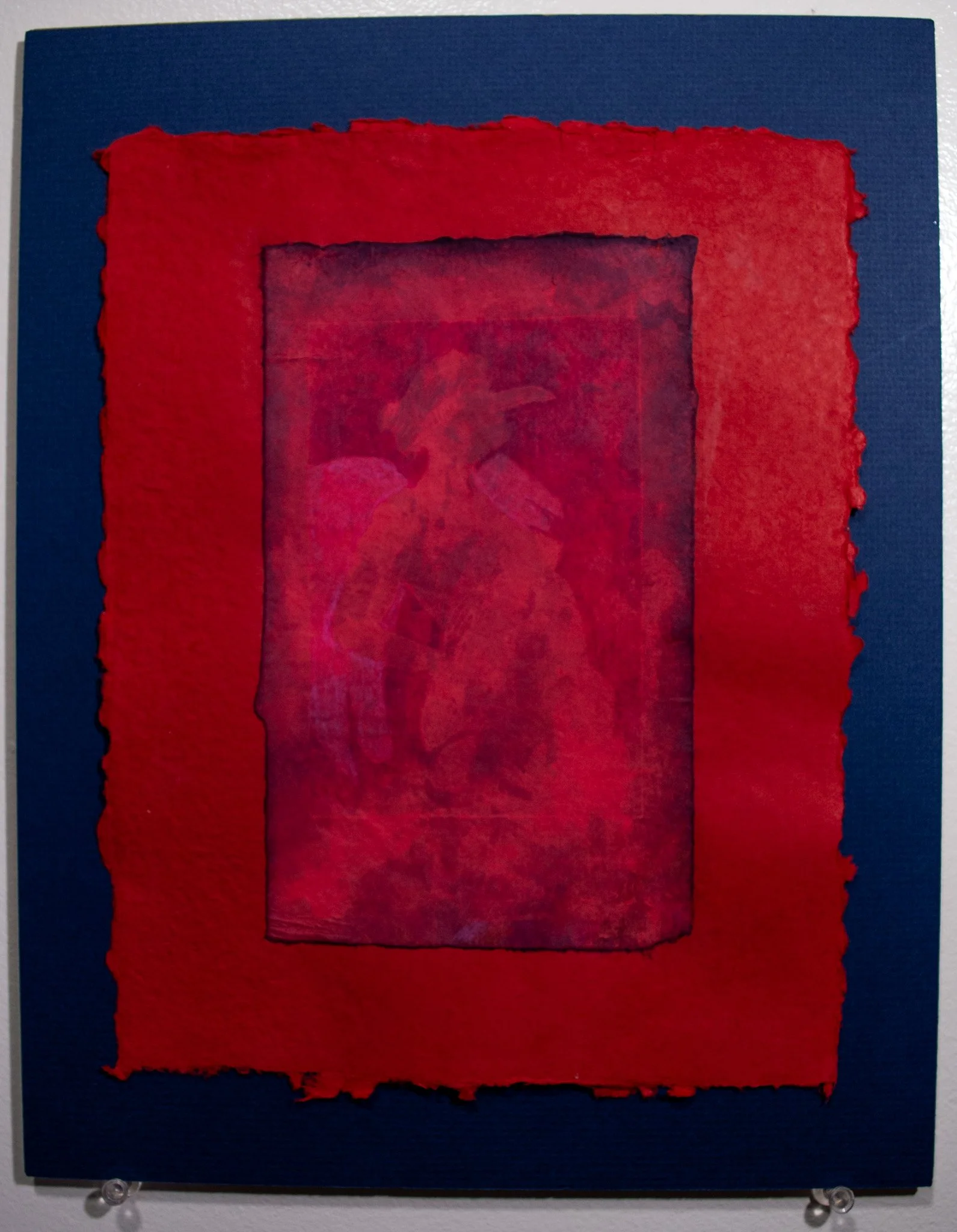 And Who Can Blame A Monster For Being Red 1, 2024
11"X14"
Cyanotype and colored pencil on red paper, mounted on matboard