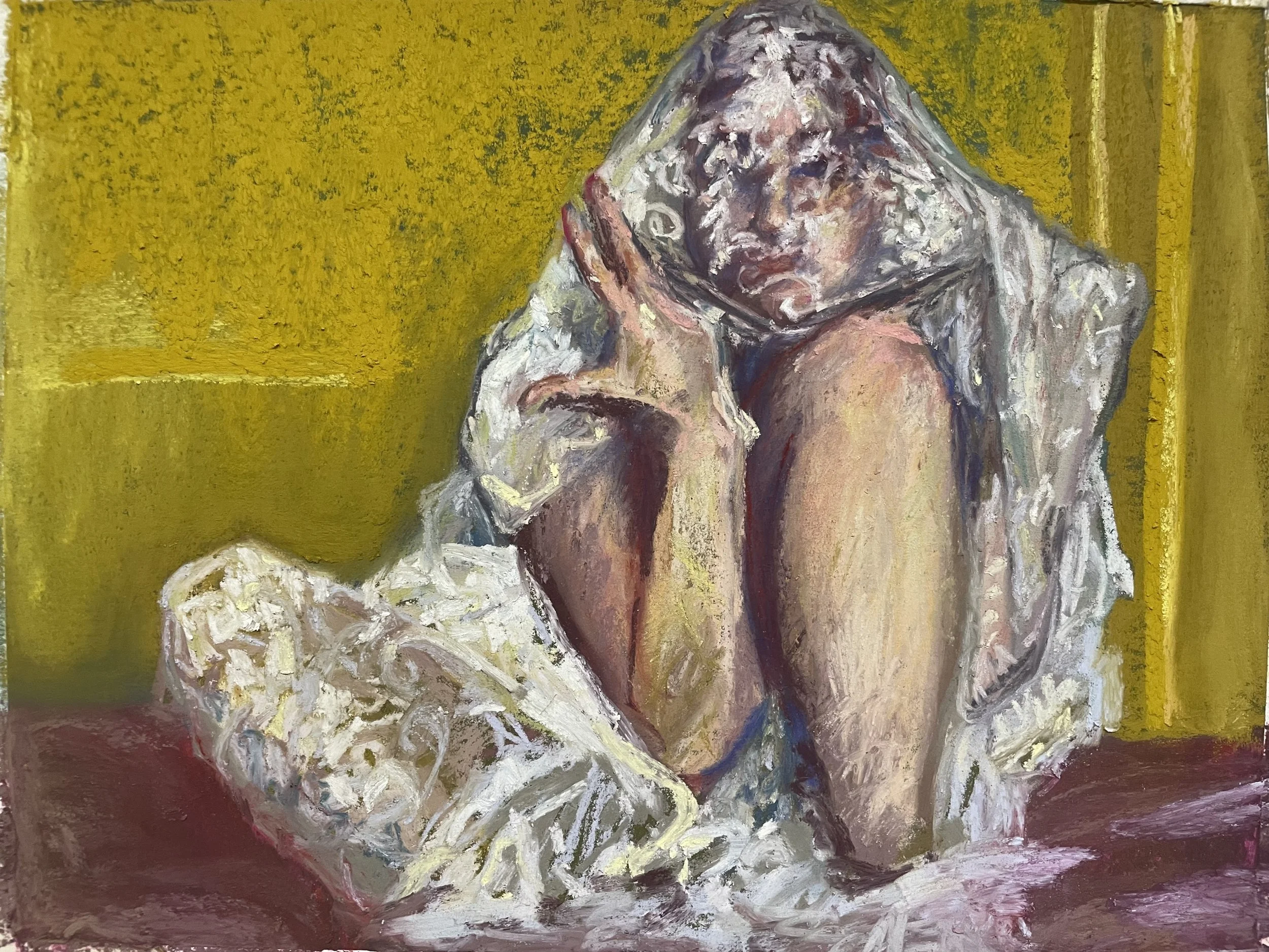 Still From Lost Footage #13, 2023 9"X12" Chalk pastel on Colorfix paper