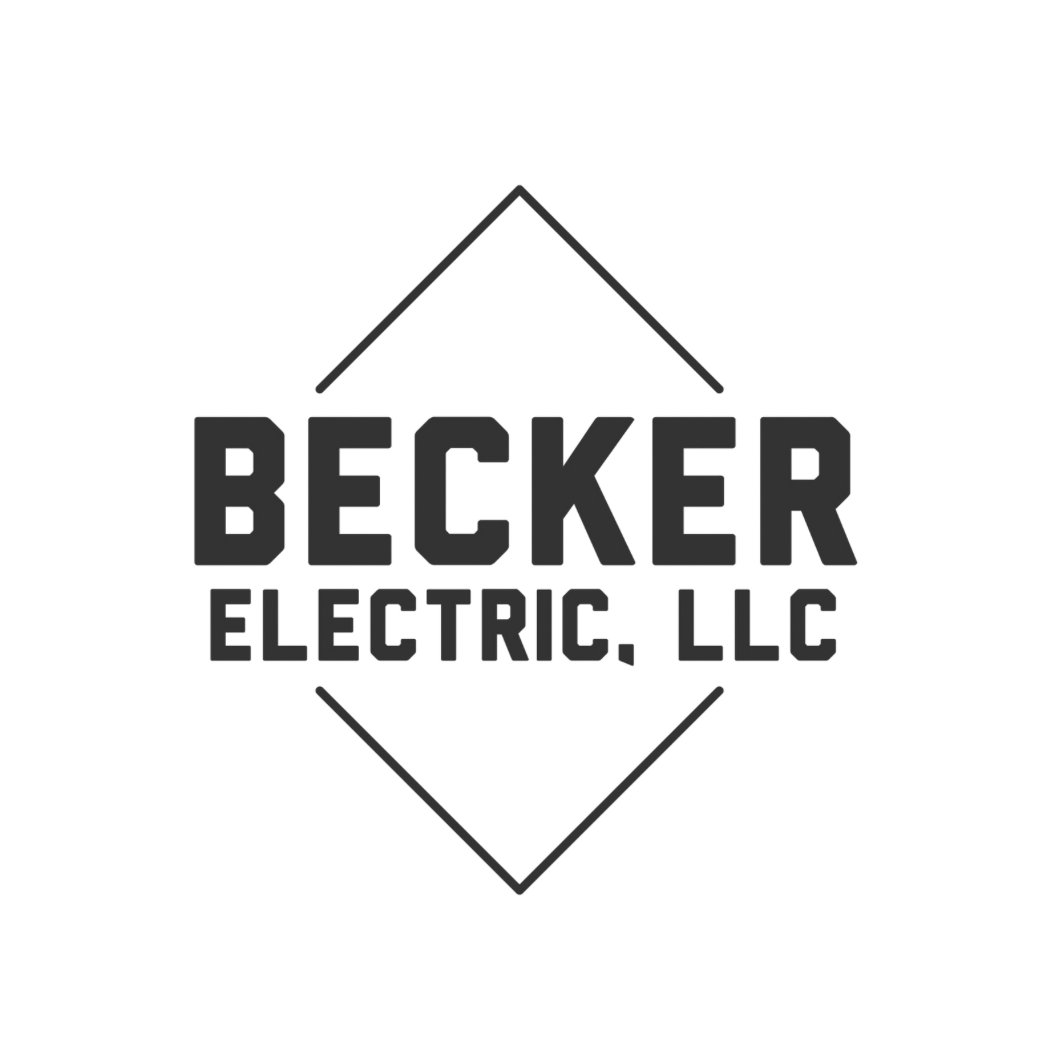 Logo for Becker Electric LLC, featuring black text and simple geometric design.