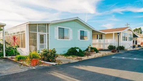 Mobile home in a trailer park