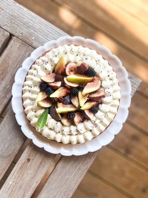 Tarte figue et sauge cassis