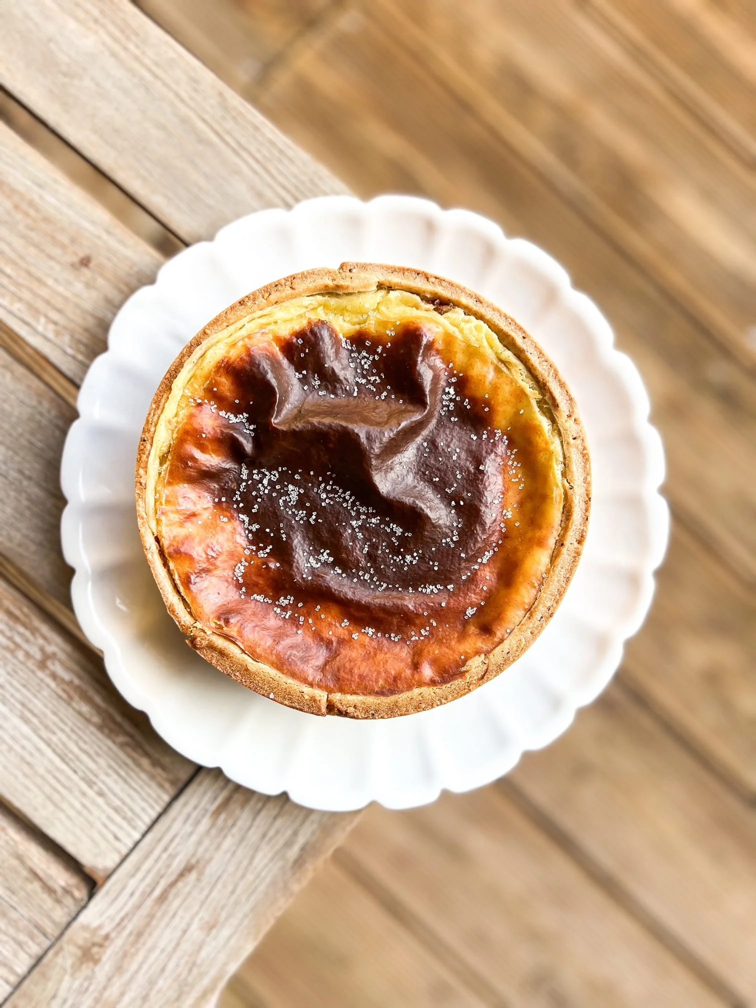 Tarte au flan noix et pommes caramélisées