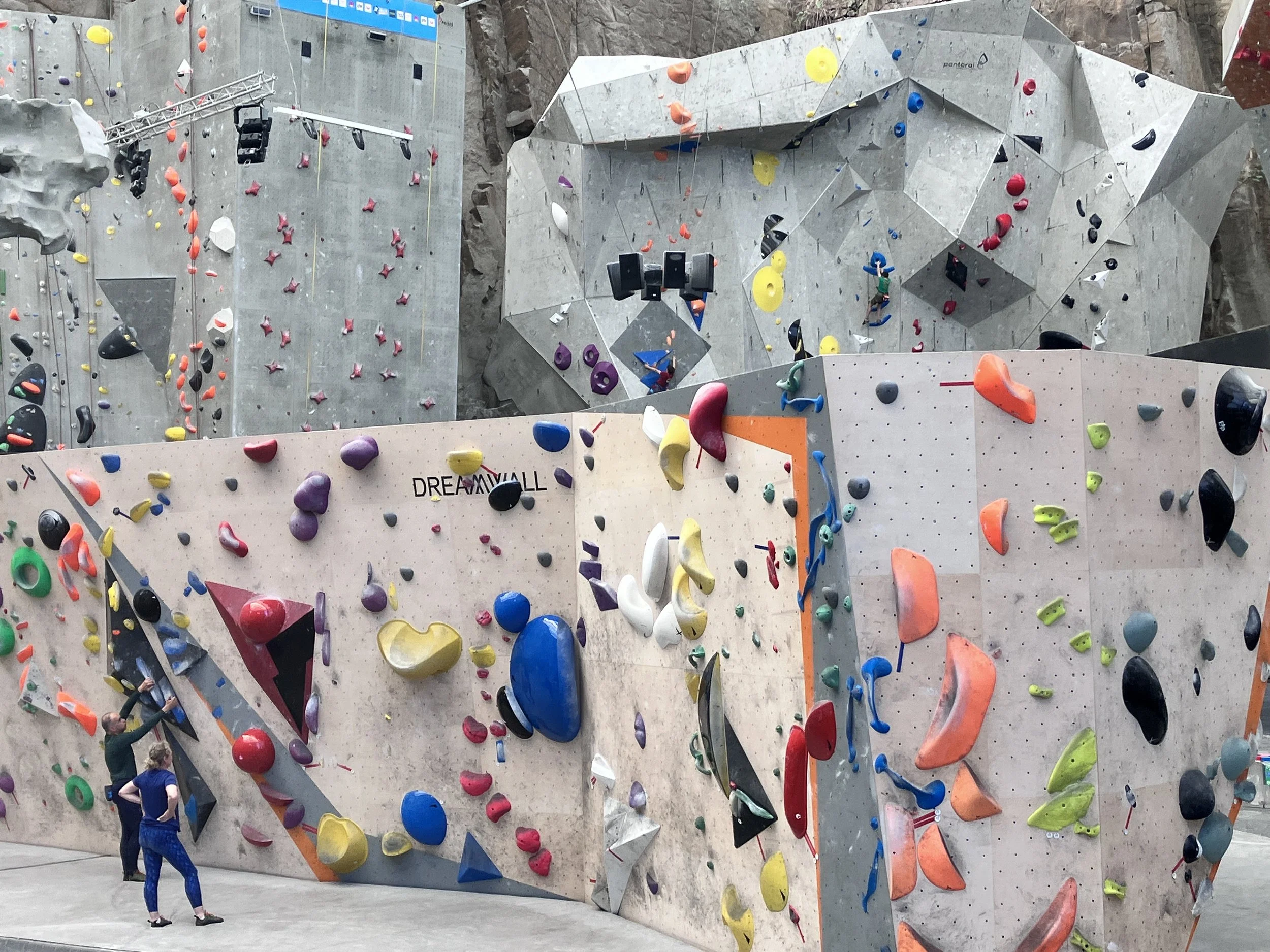 “Climbing arena view next to The Lighthouse coworking space in Ratho.”
