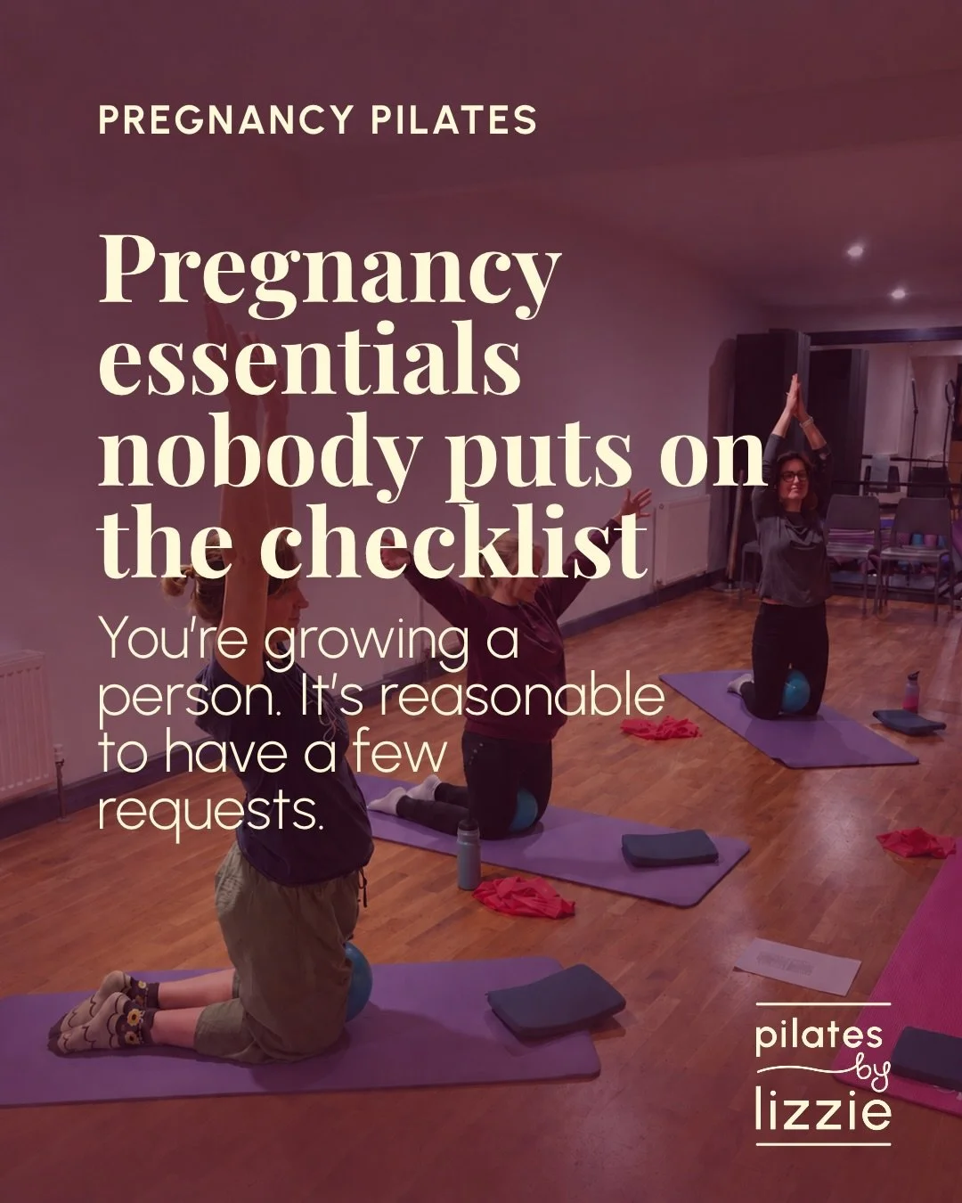Everyone&rsquo;s got a list of things the baby needs. But what about a second dinner and a partner on silent mode? 😂

Number 1 on my list is obv Pregnancy Pilates to keep those aches and pains at bay, join me every Tuesday at 6:15pm or Thursday at 7