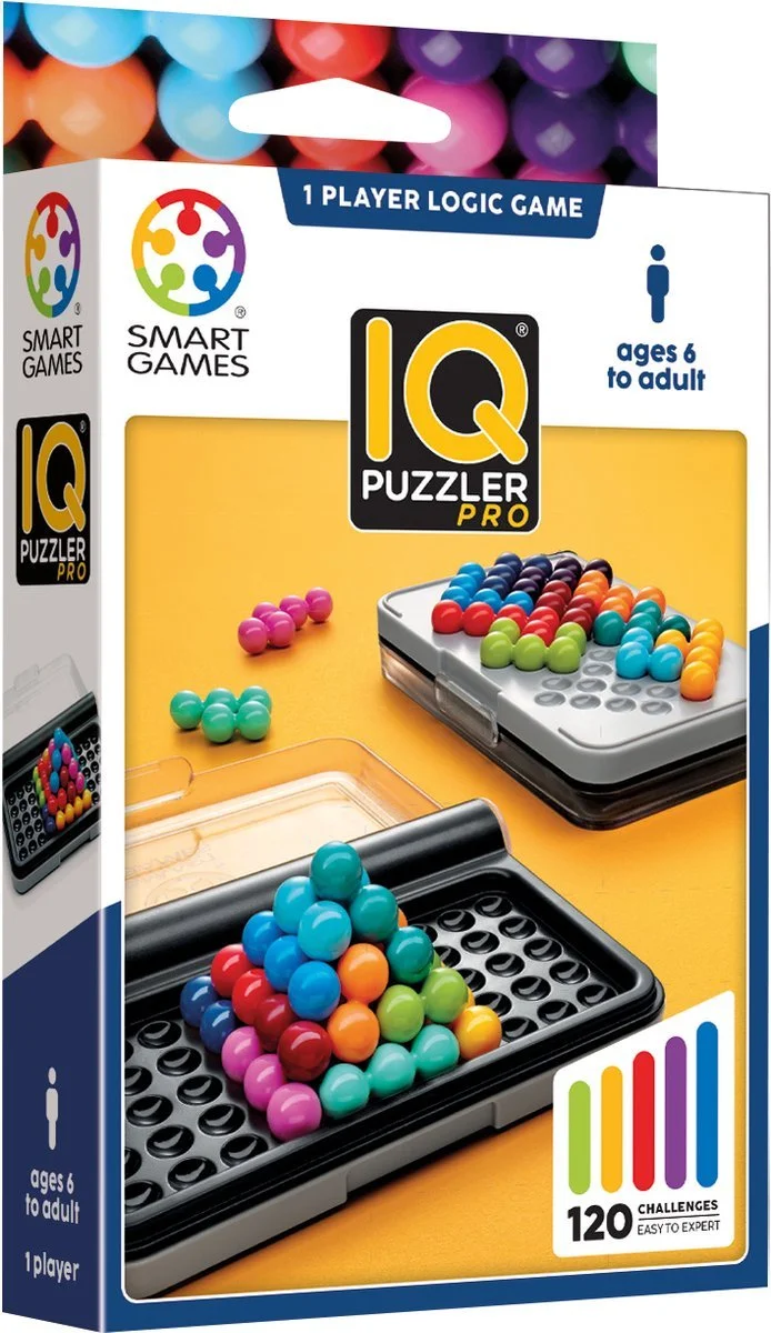 Smart Games IQ Puzzler Pro Denkpuzzel met 120 opdrachten in 2D en 3D