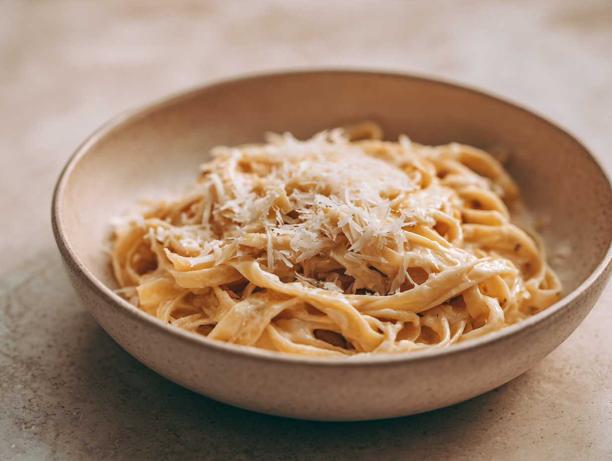 Romige fettuccine alfredo in 20 minuten