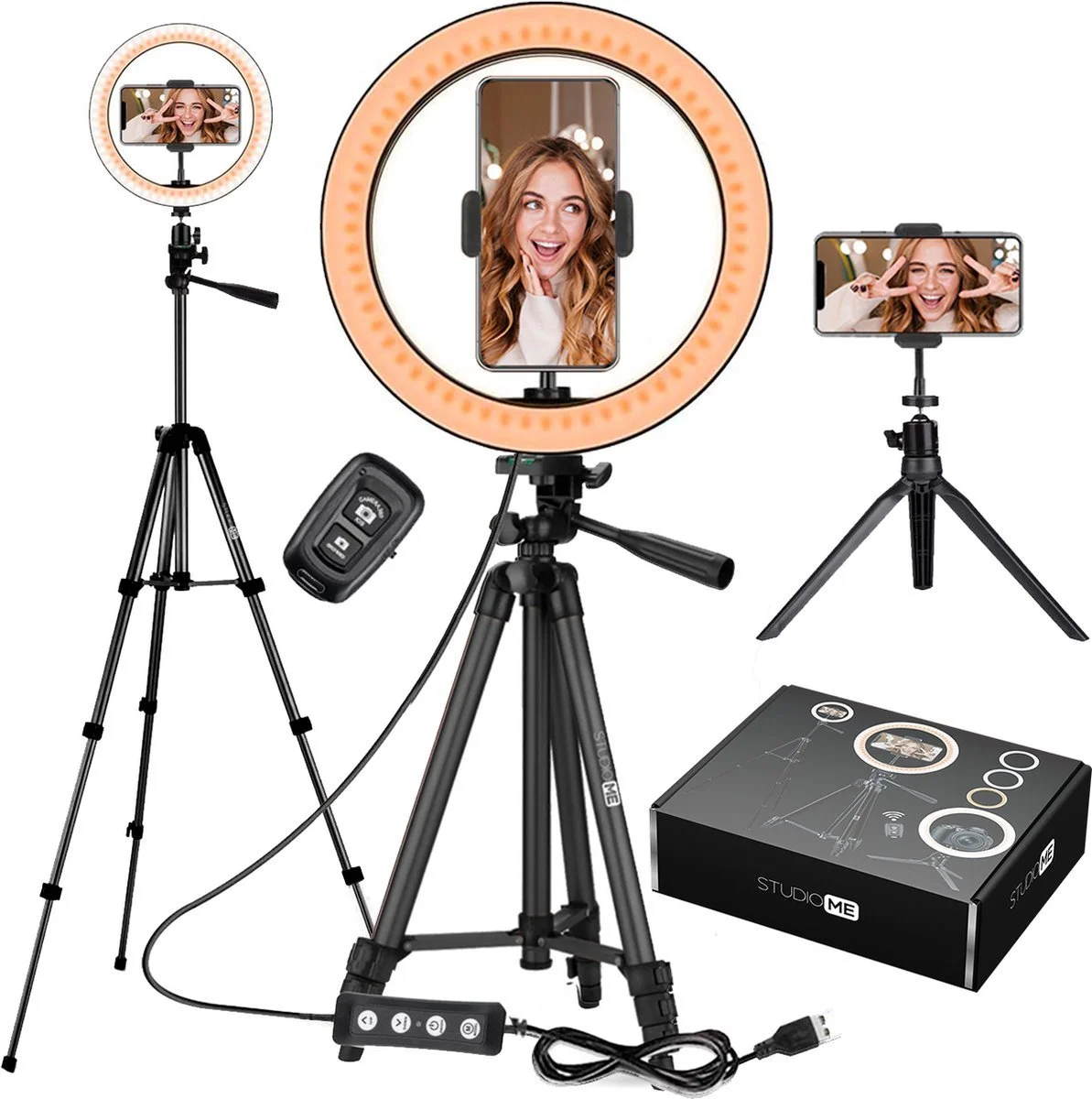 Studio Ringlamp met statief - handig voor tieners