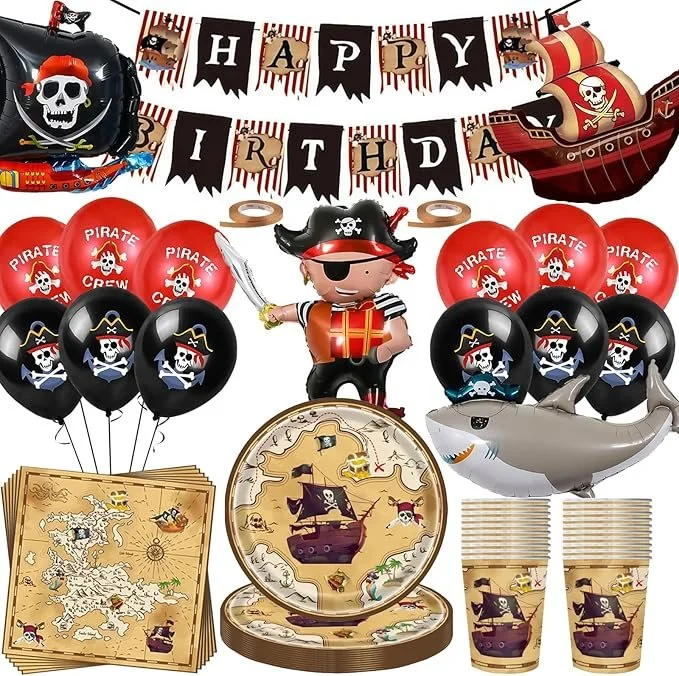 Piratenfeest set - compleet 80 delig voor een stoer feestje