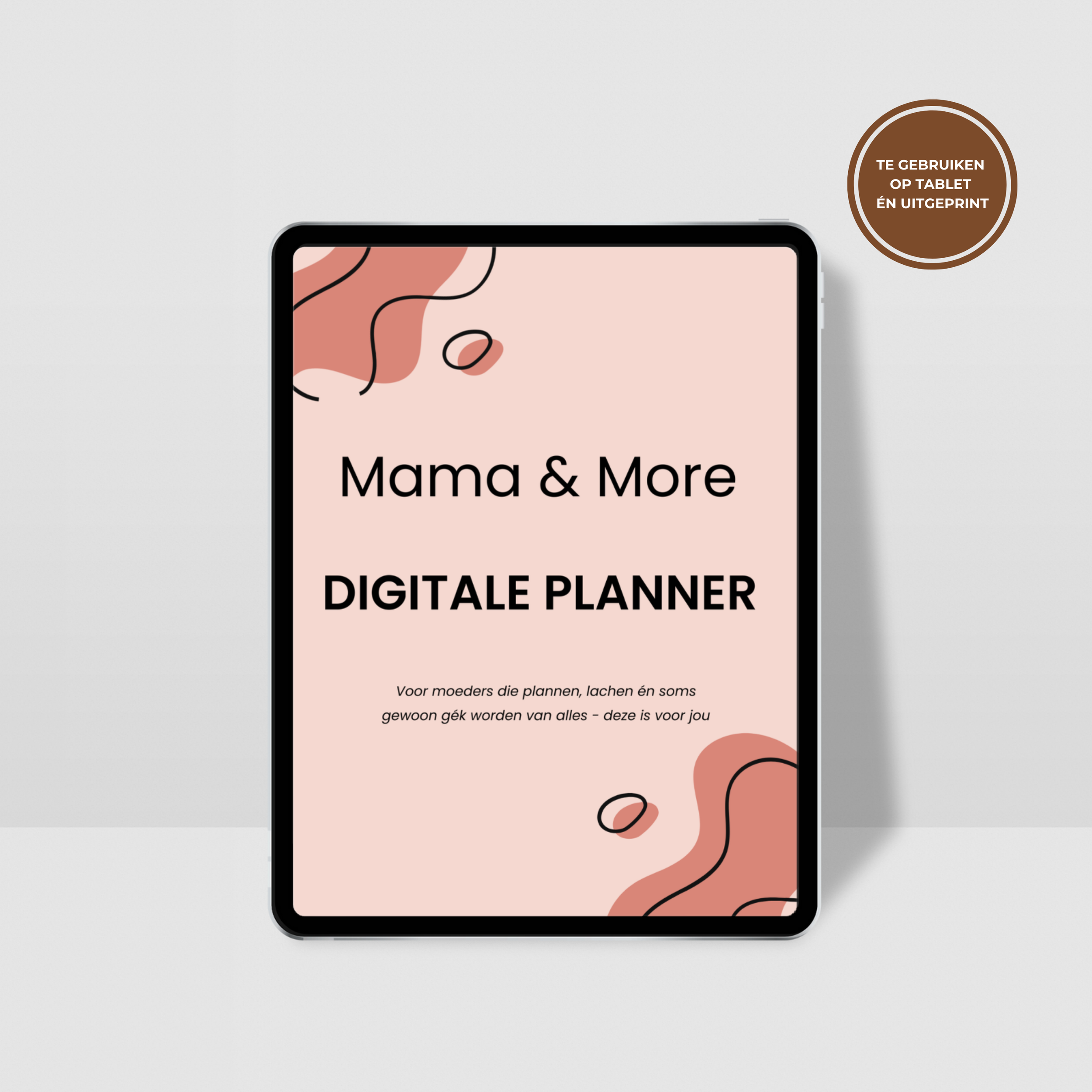 Digitale Mama & More planner zowel digitaal te gebruiken als geprint