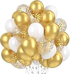 Gouden ballonnenset 60 stuks