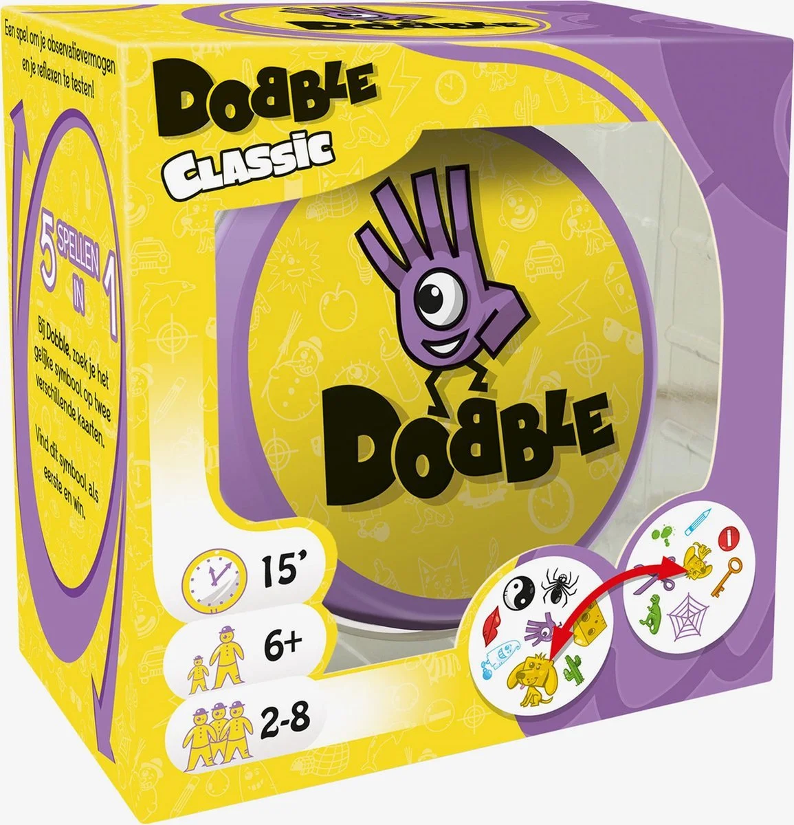 Dobble Classic - razendsnel kaartspel waarbij je steeds sneller moet kijken en reageren